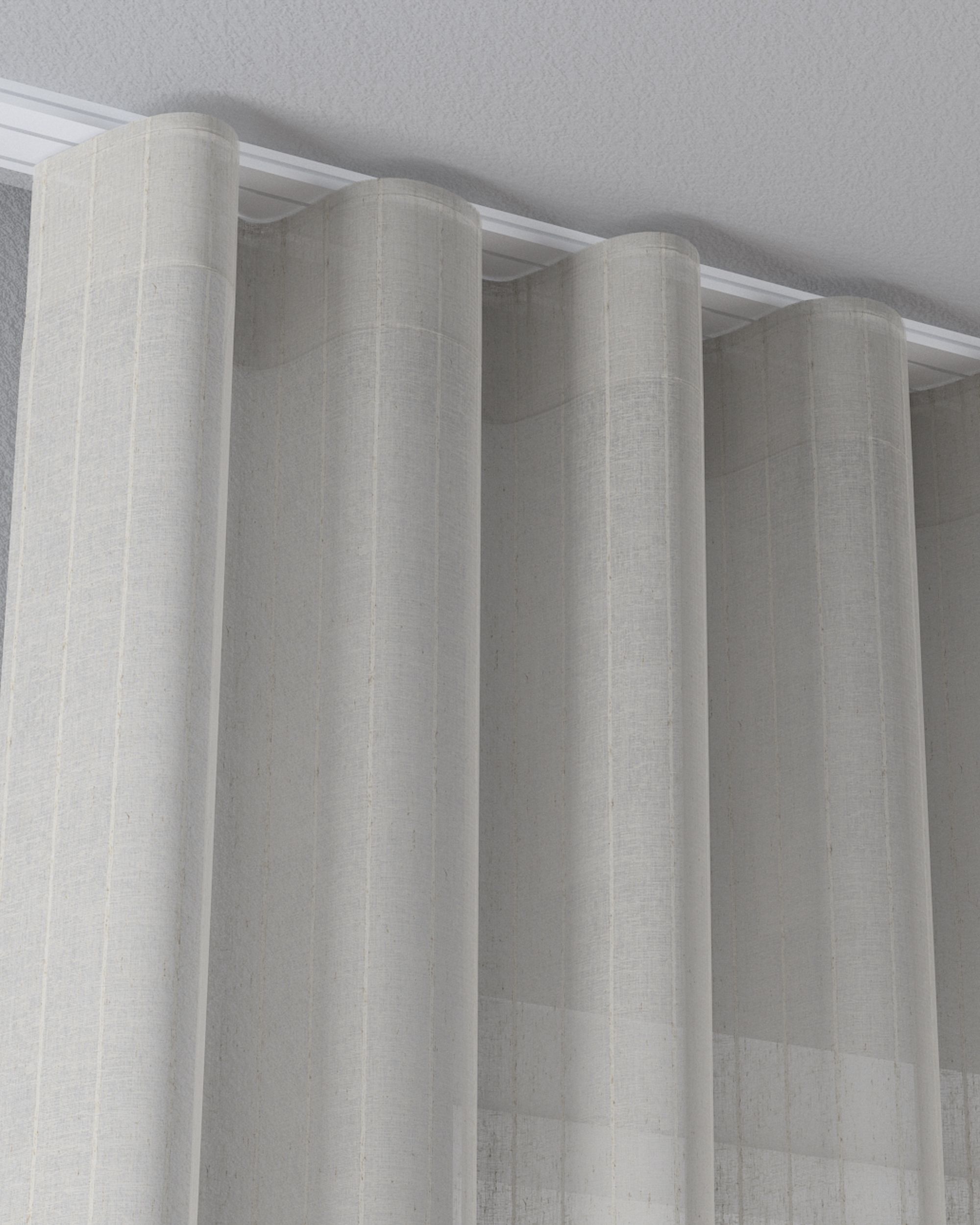 Wave net curtain colour beige fabric semi-sheer, structured, patterned (hover)