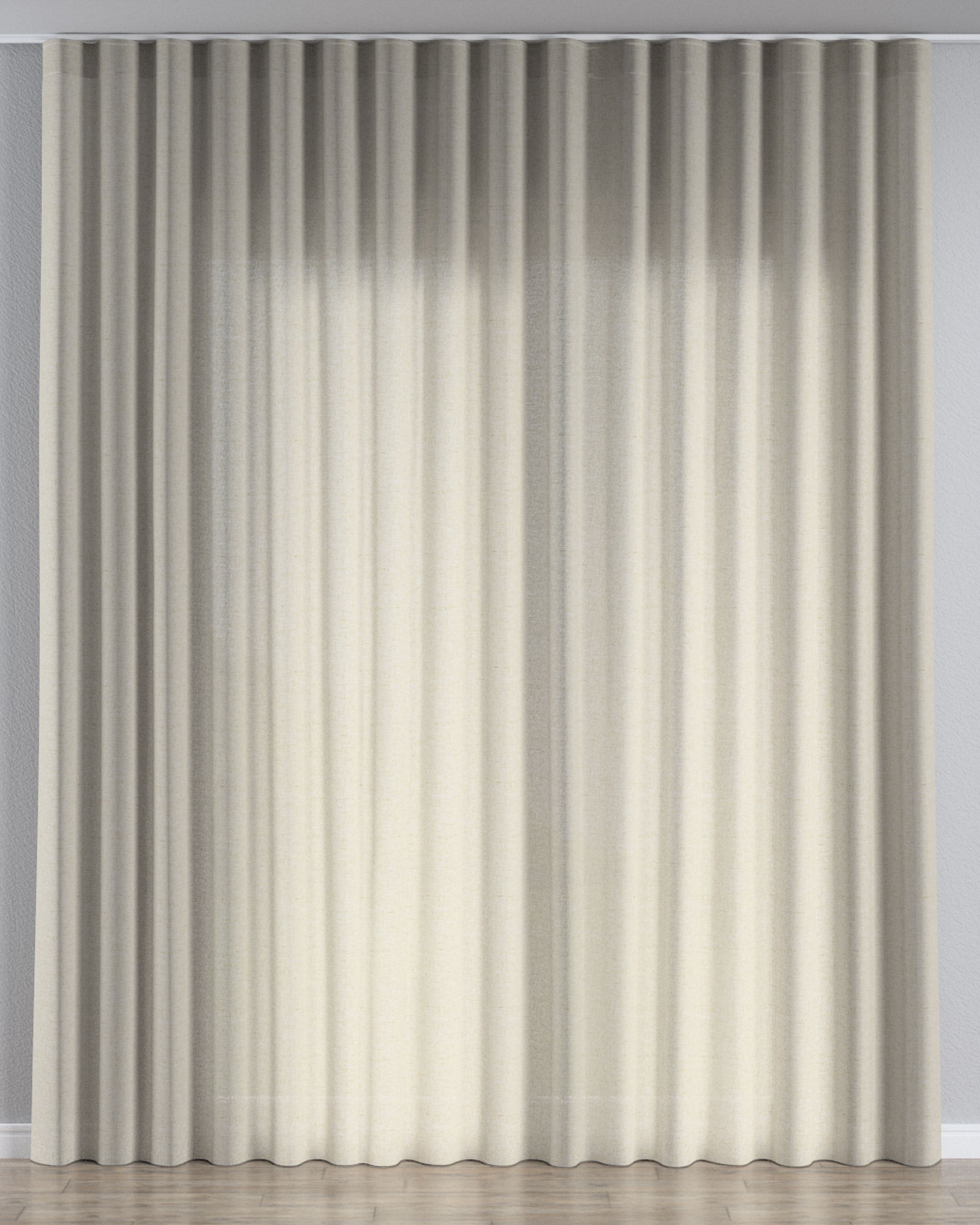 Wave net curtain colour beige fabric semi-sheer