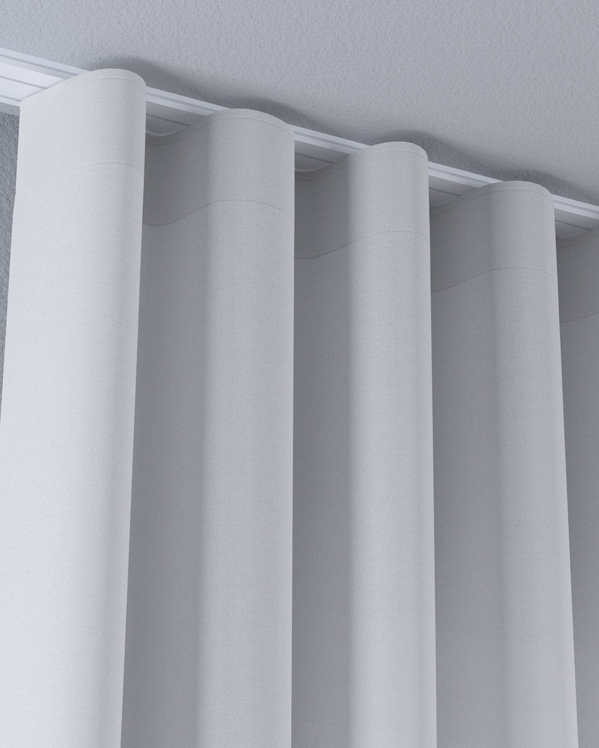 Wave net curtain colour cream fabric semi-sheer, structured (hover)