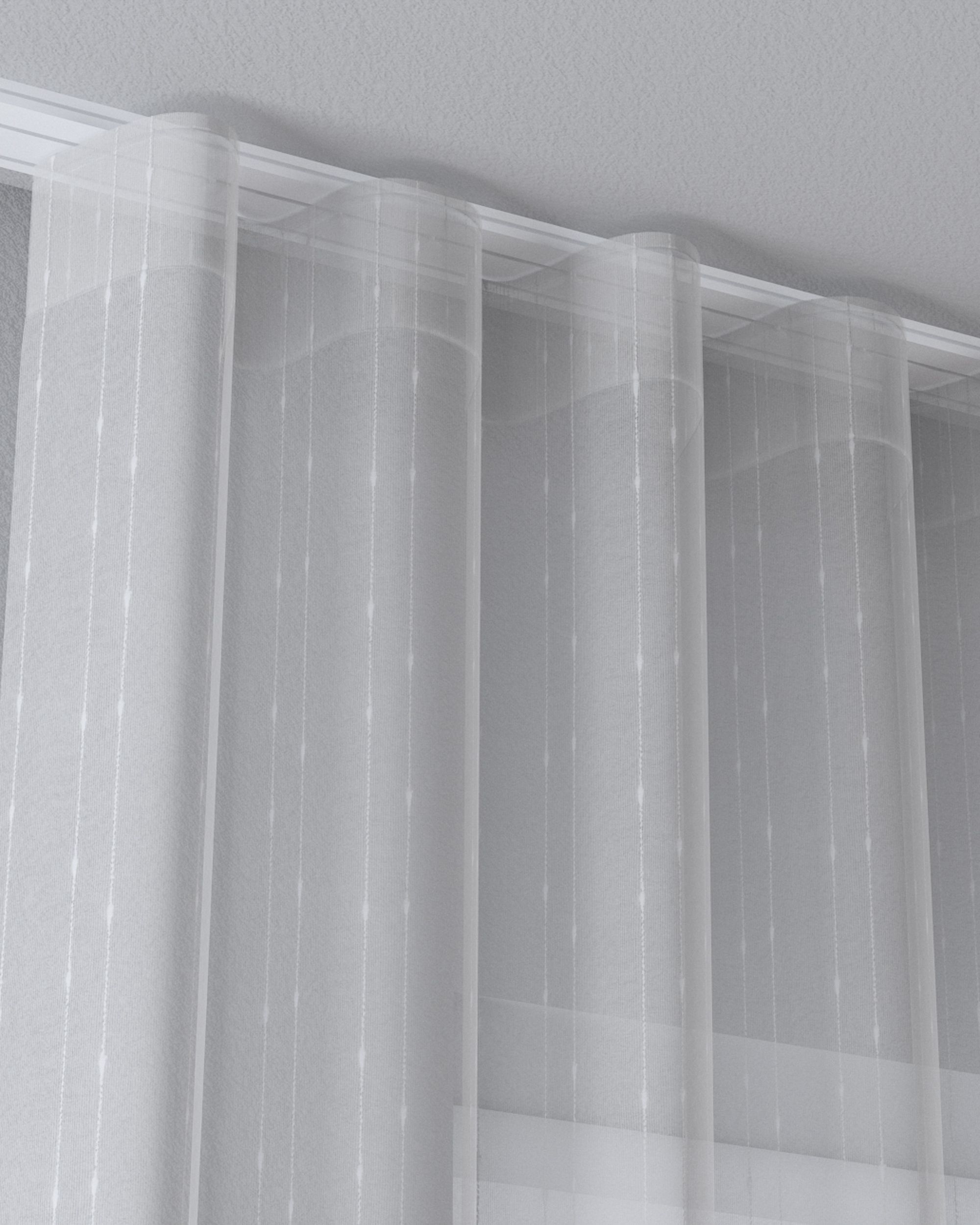 Wave net curtain colour cream fabric semi-sheer, structured, patterned (hover)