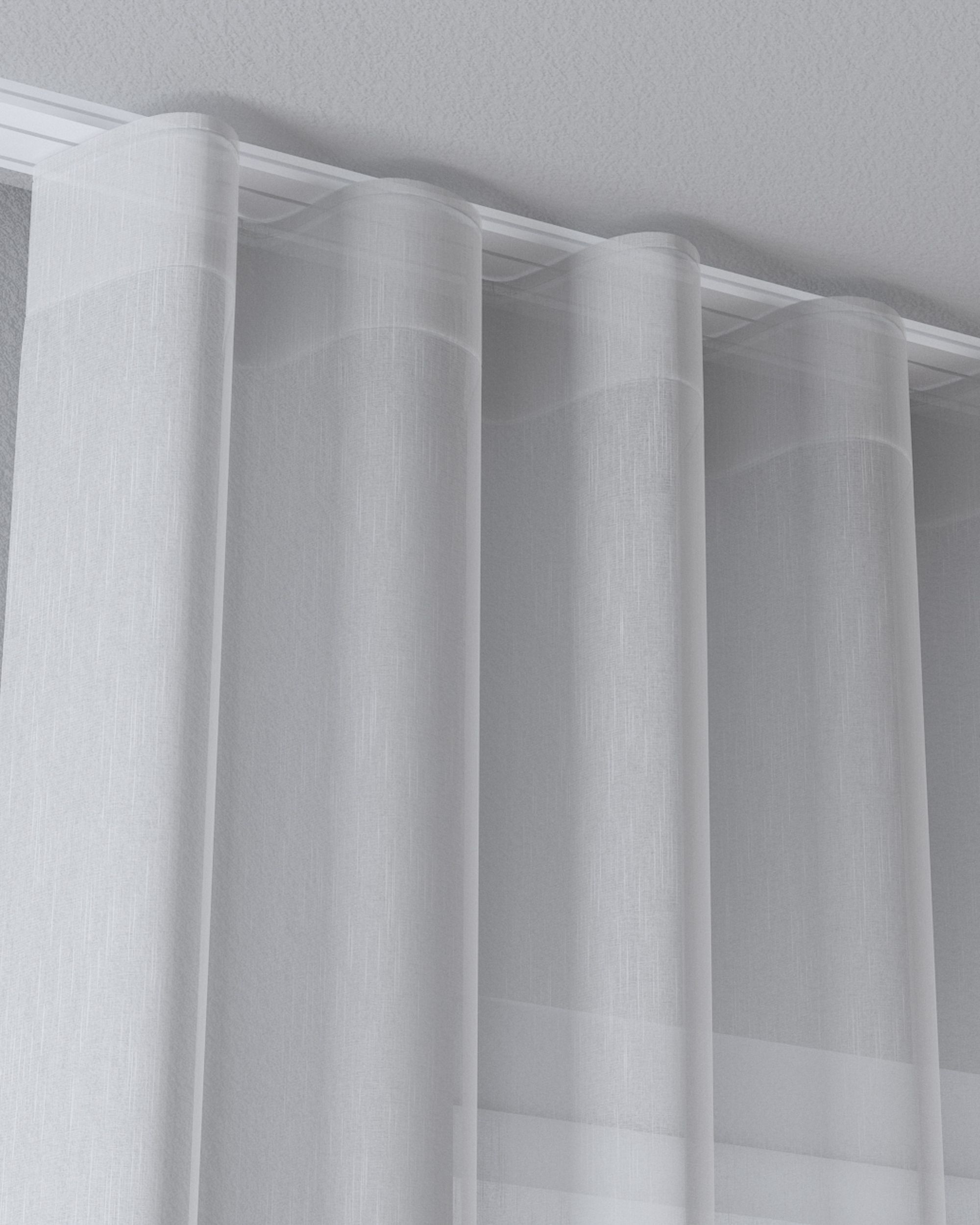 Wave net curtain colour cream fabric semi-sheer, structured, patterned (hover)