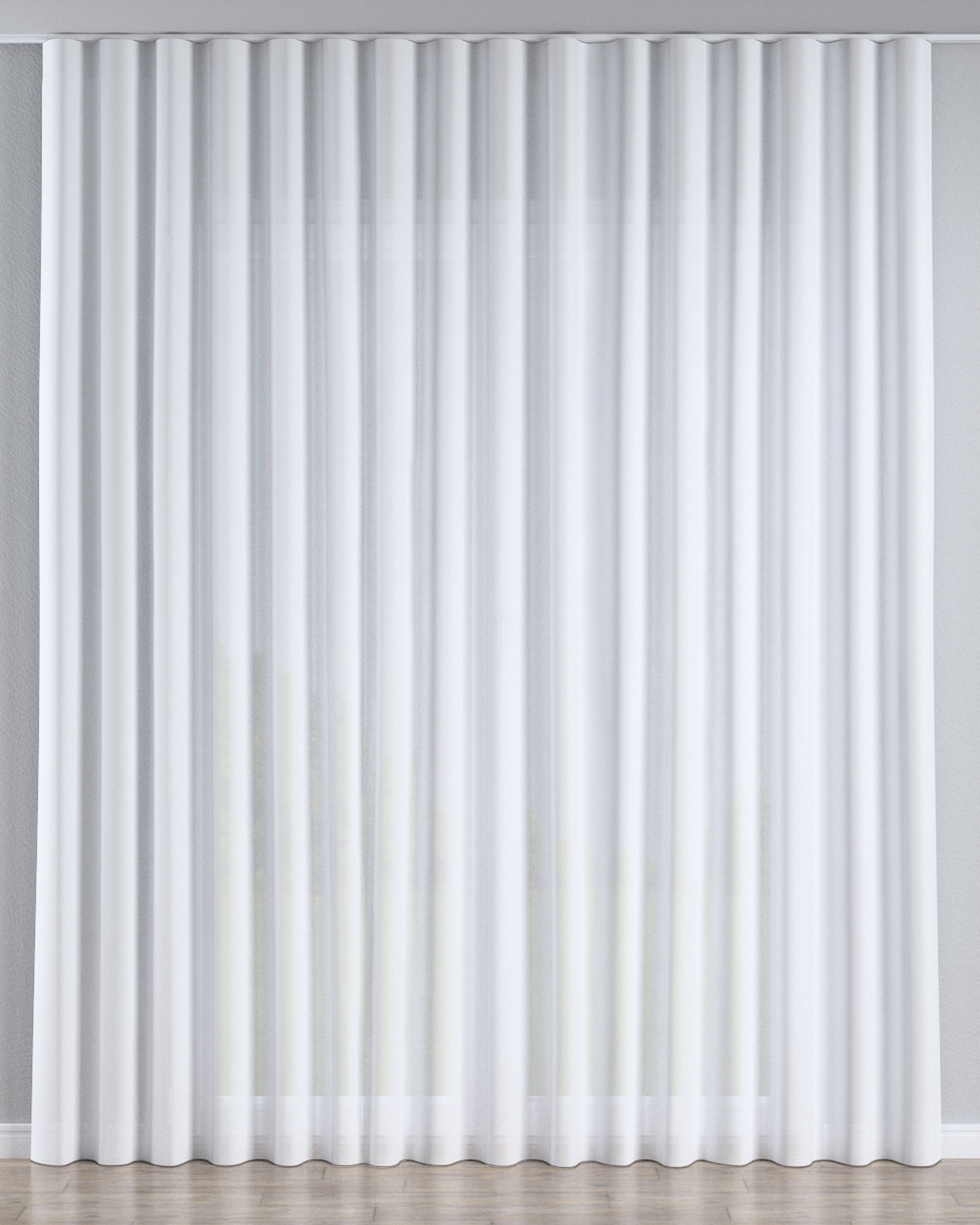 Wave net curtain colour white fabric semi-sheer, structured