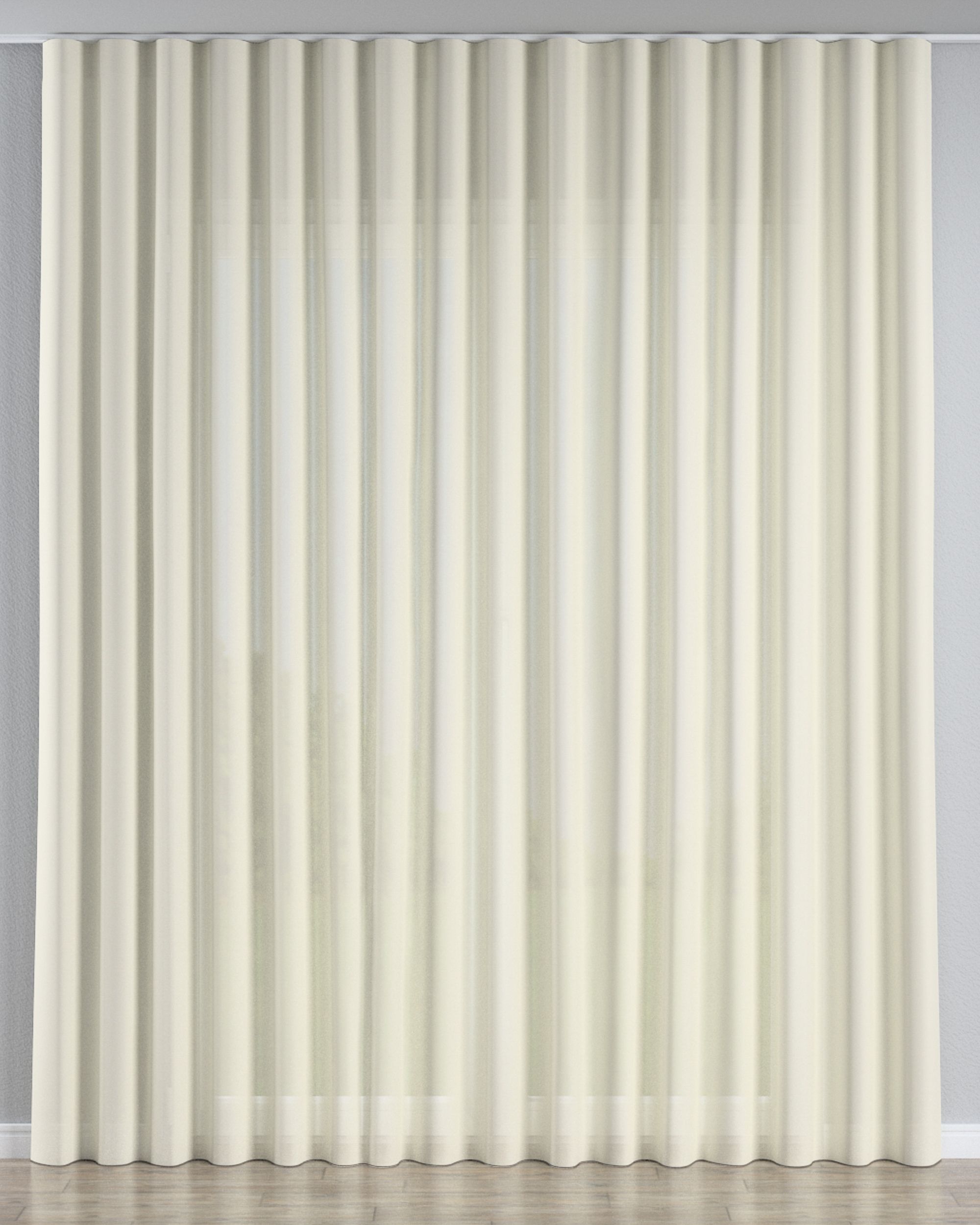 Wave net curtain colour cream fabric semi-sheer, structured