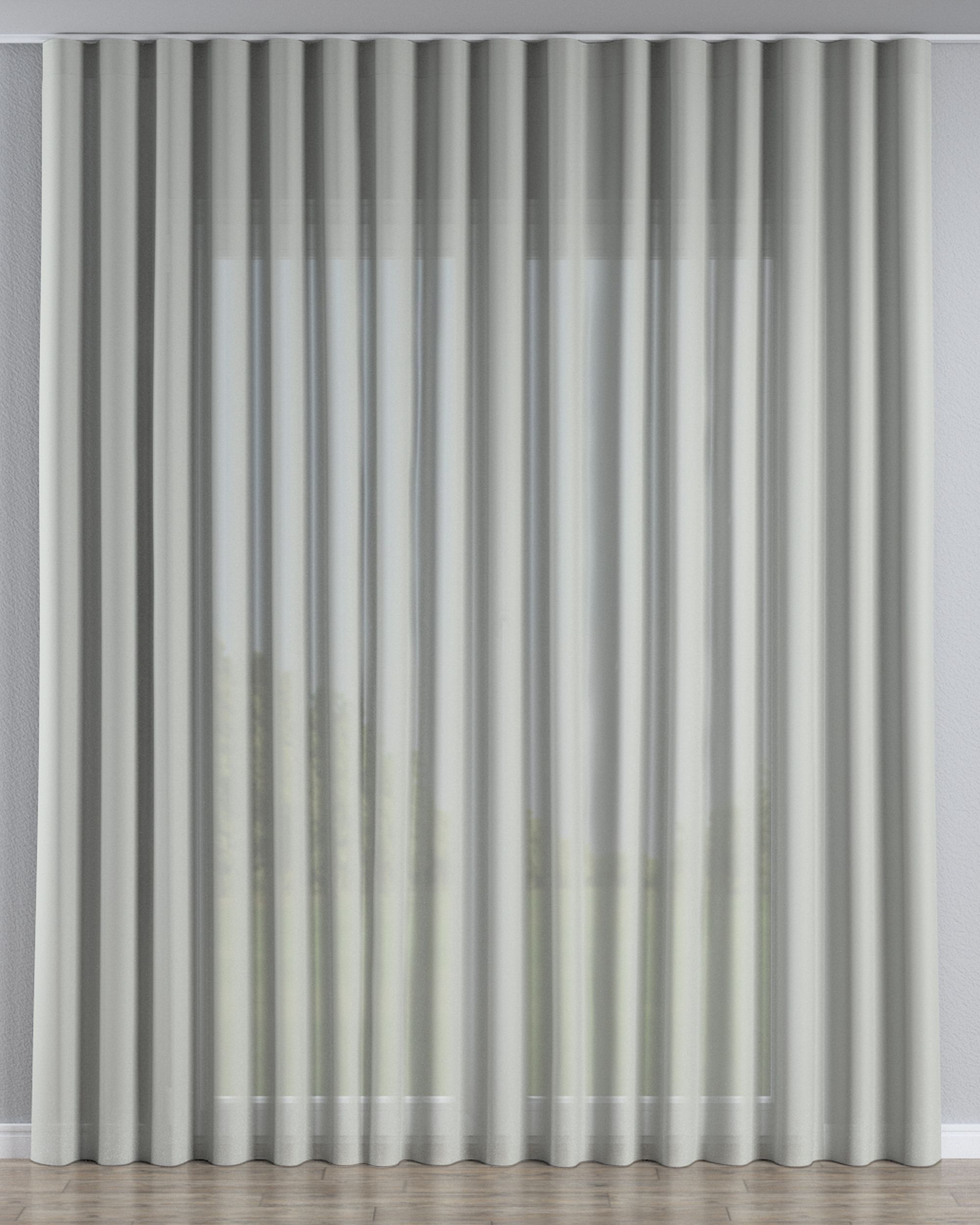 Wave net curtain colour cream fabric semi-sheer, structured