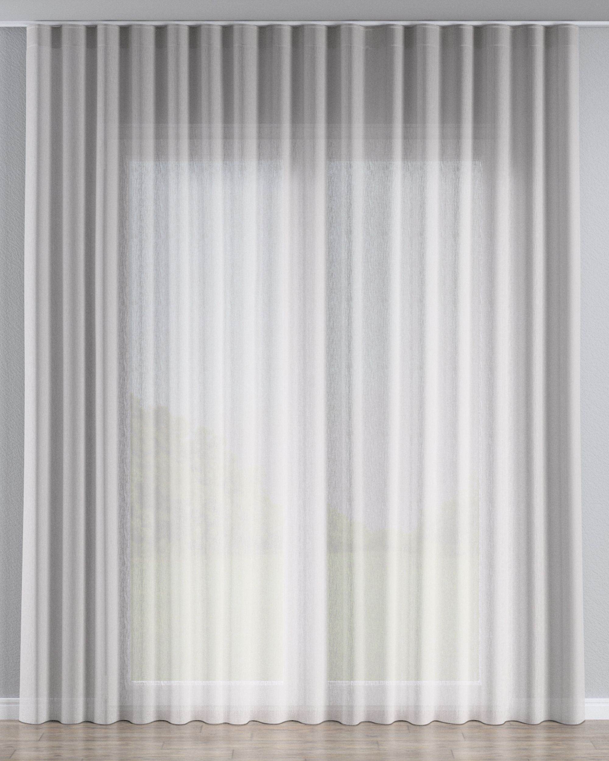 Wave net curtain colour beige fabric semi-sheer, structured