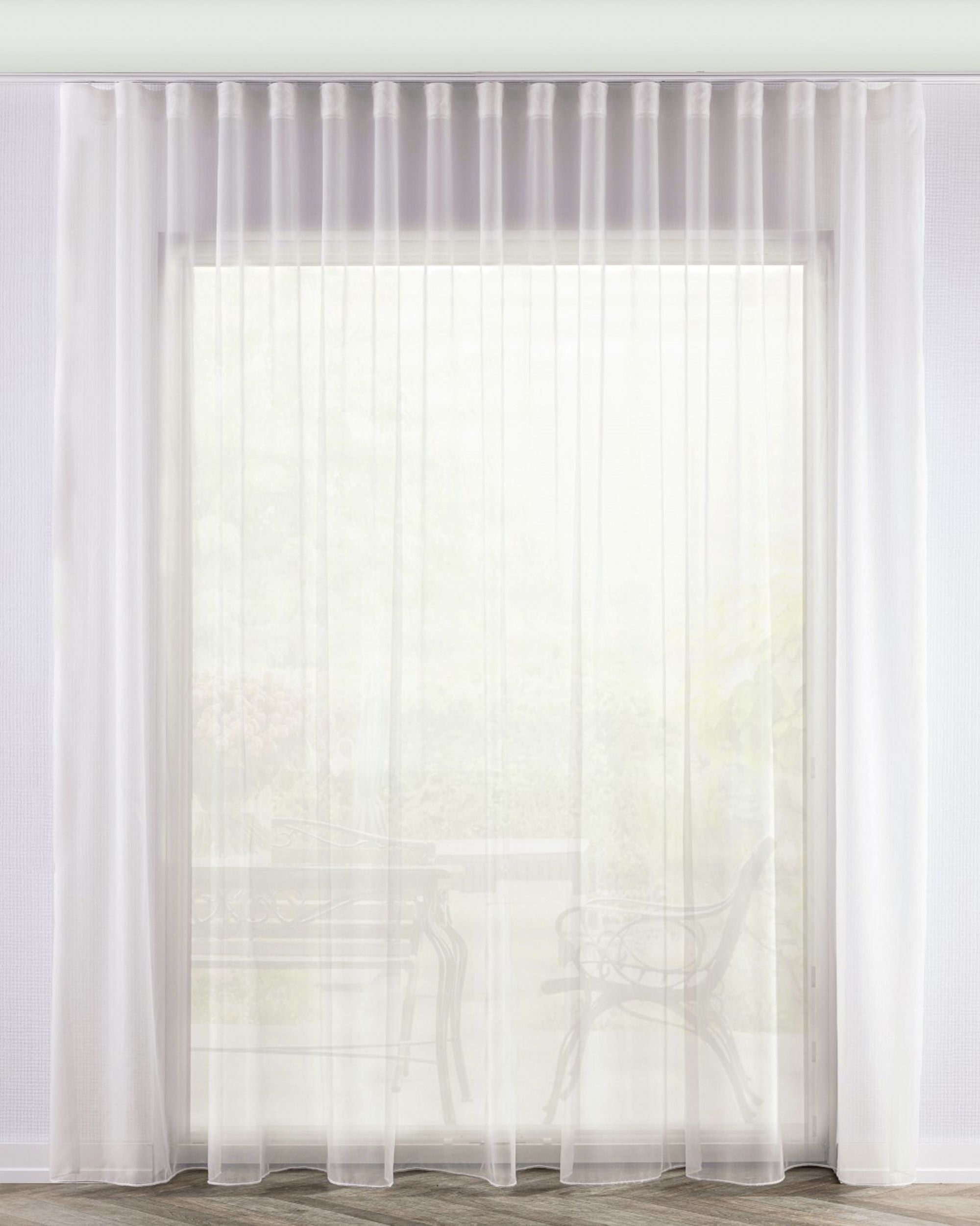 Wave net curtain colour cream fabric semi-sheer, gloss