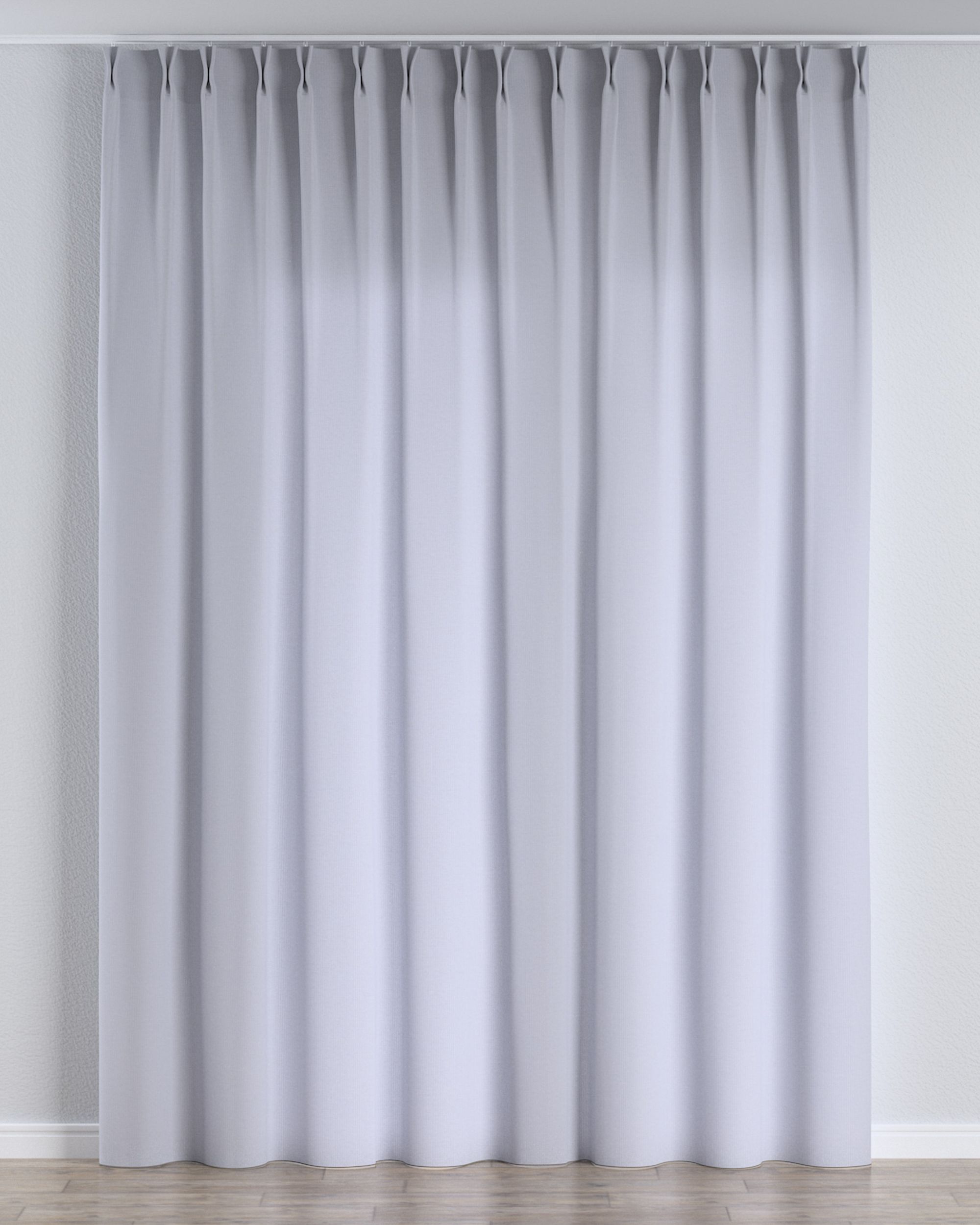 Net curtain with double pinch pleat colour cream fabric semi-sheer, structured, patterned