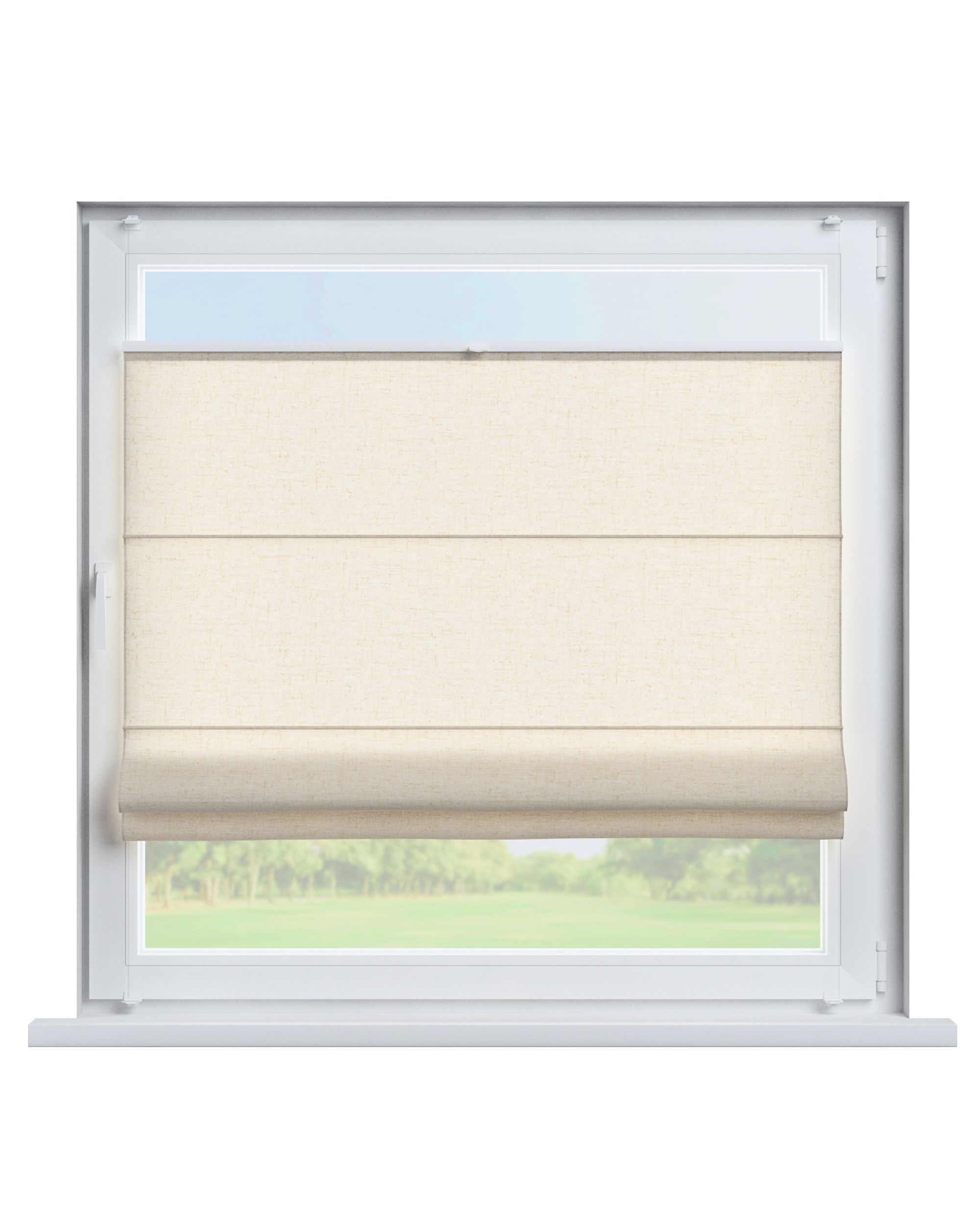 Top Down Bottom Up Roman blind Sicily colour beige fabric semi-sheer