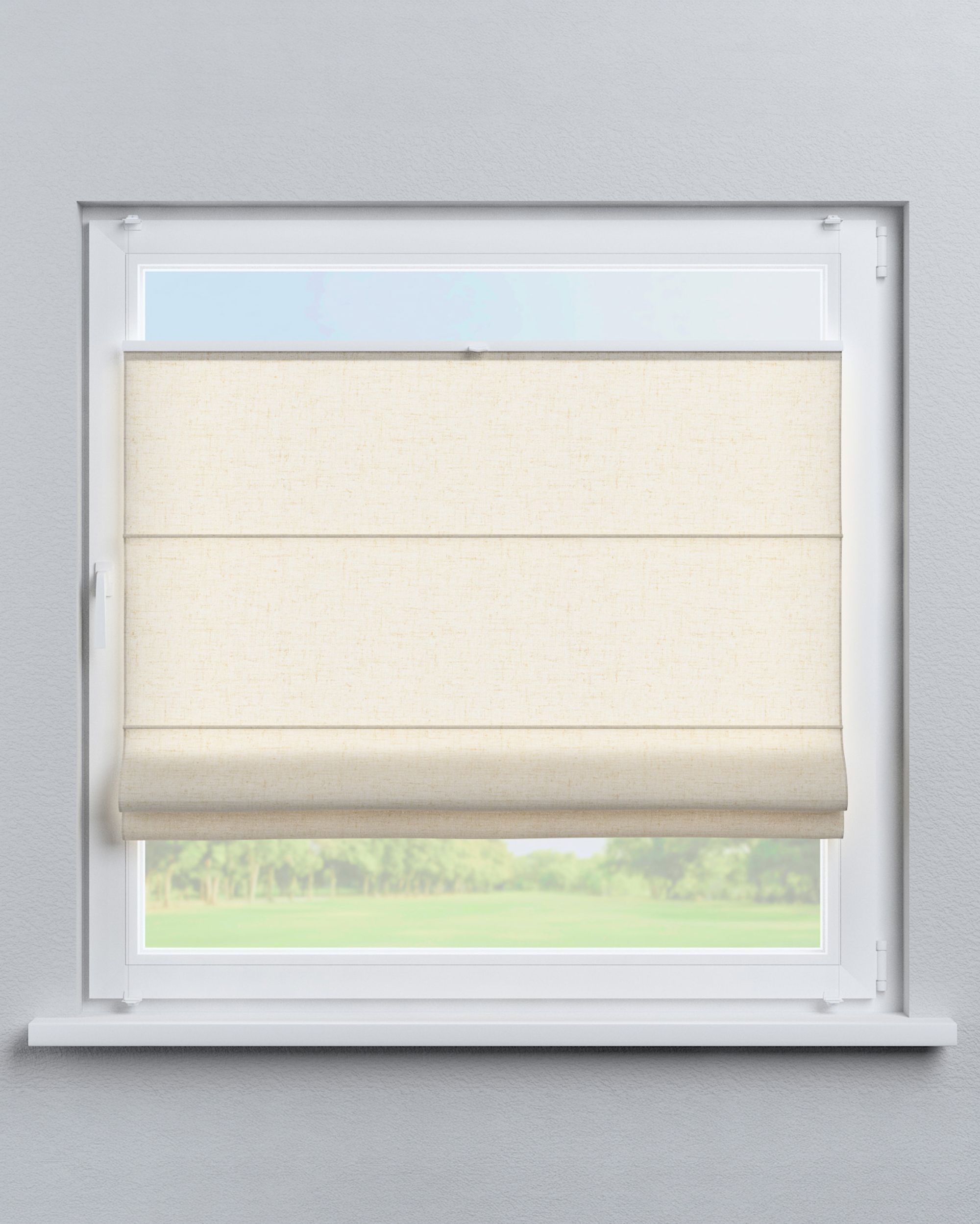 Top Down Bottom Up Roman blind Sicily colour beige fabric semi-sheer (hover)