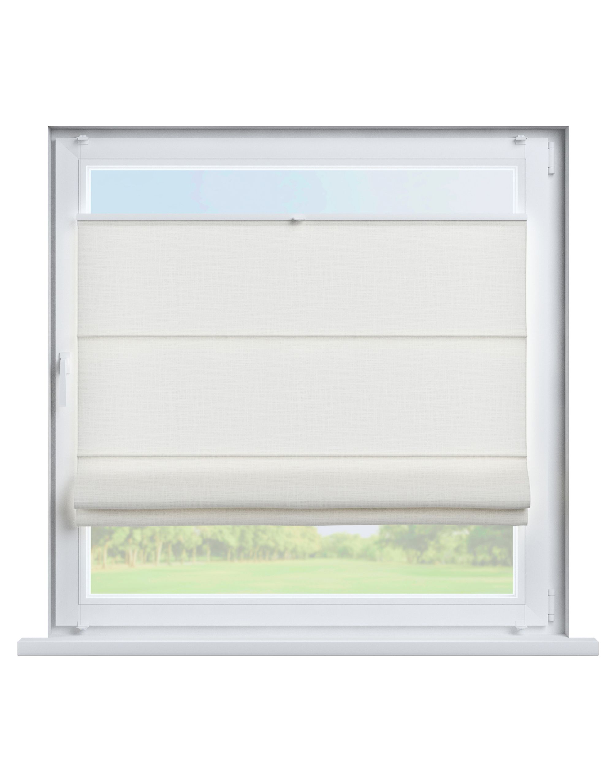 Top Down Bottom Up Roman blind Sicily colour cream fabric structured