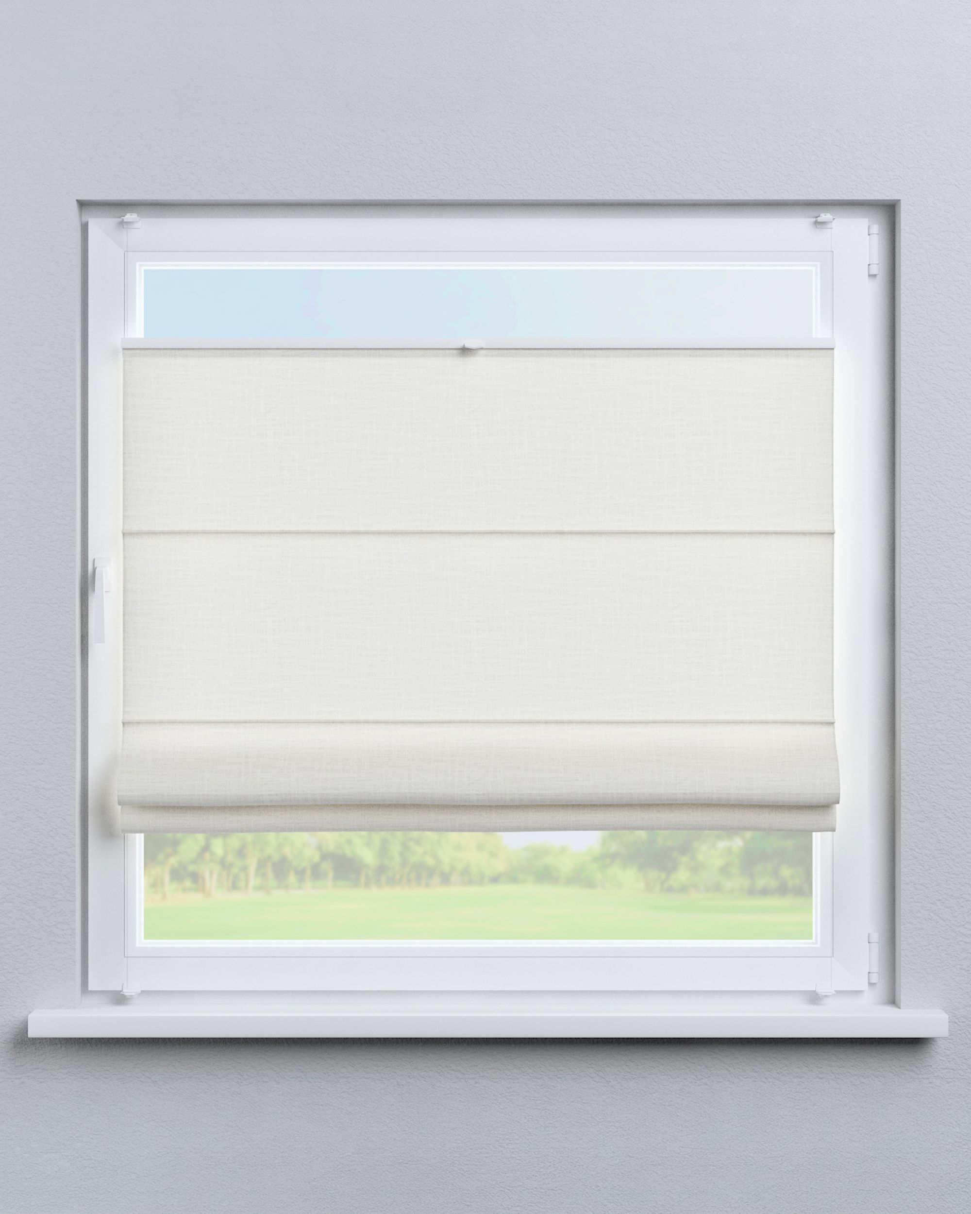 Top Down Bottom Up Roman blind Sicily colour cream fabric structured (hover)