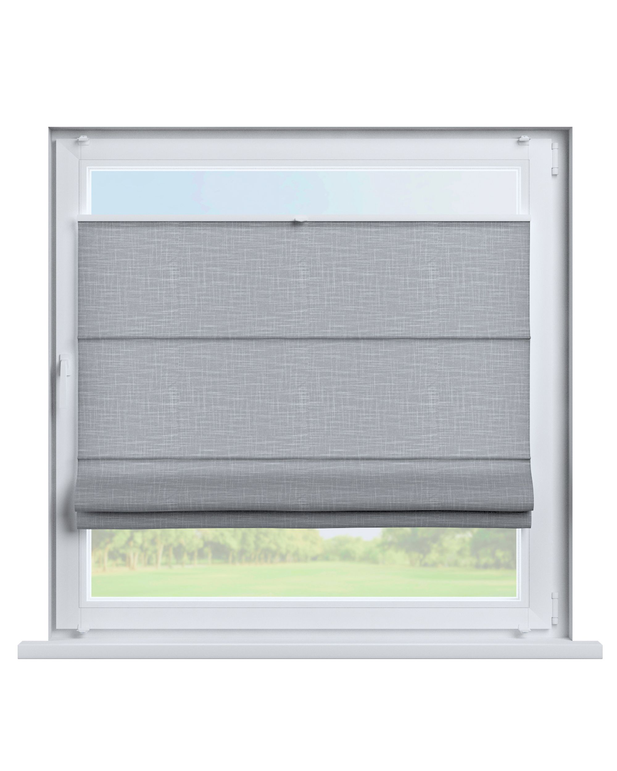 Top Down Bottom Up Roman blind Sicily colour grey fabric structured