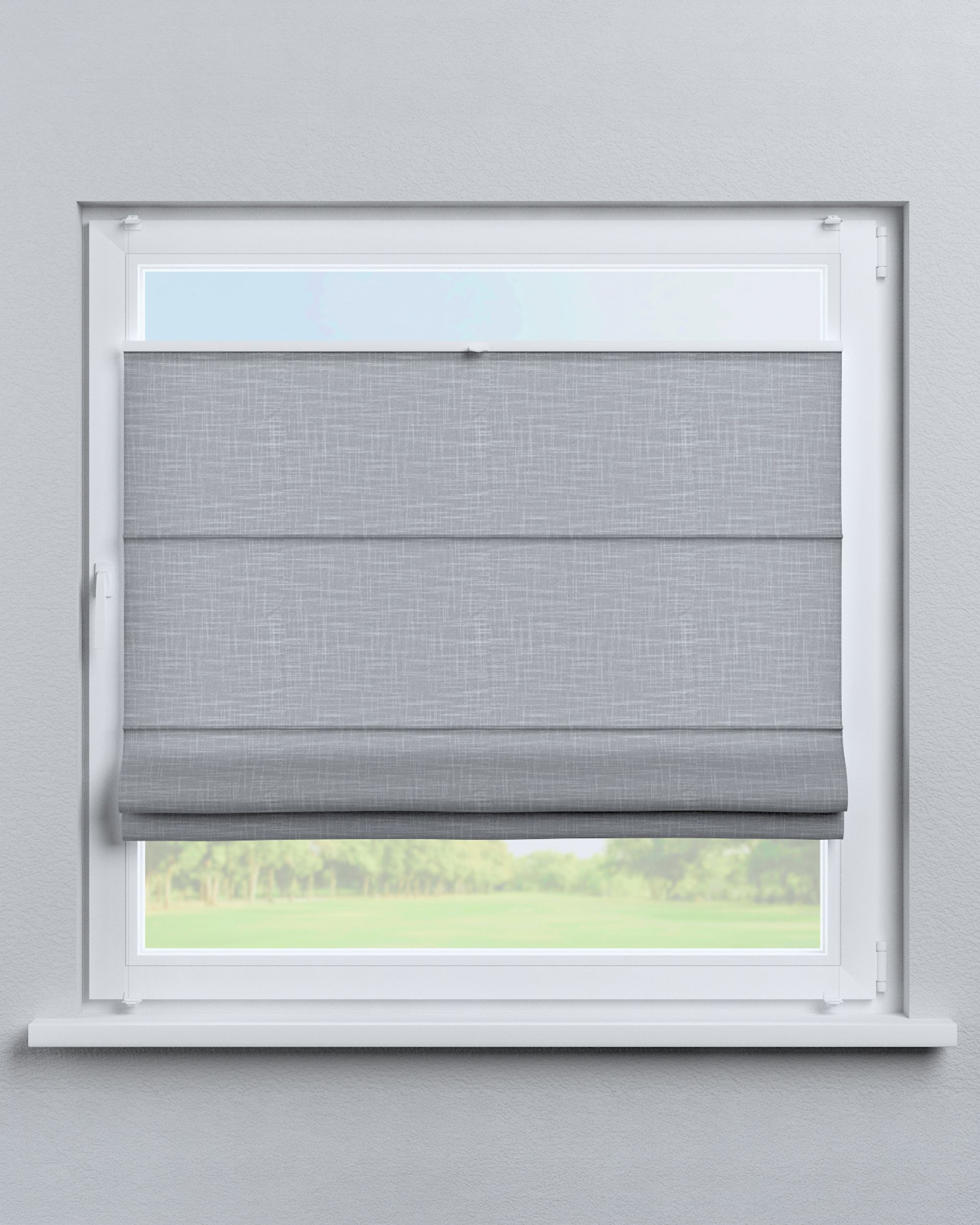 Top Down Bottom Up Roman blind Sicily colour grey fabric structured (hover)