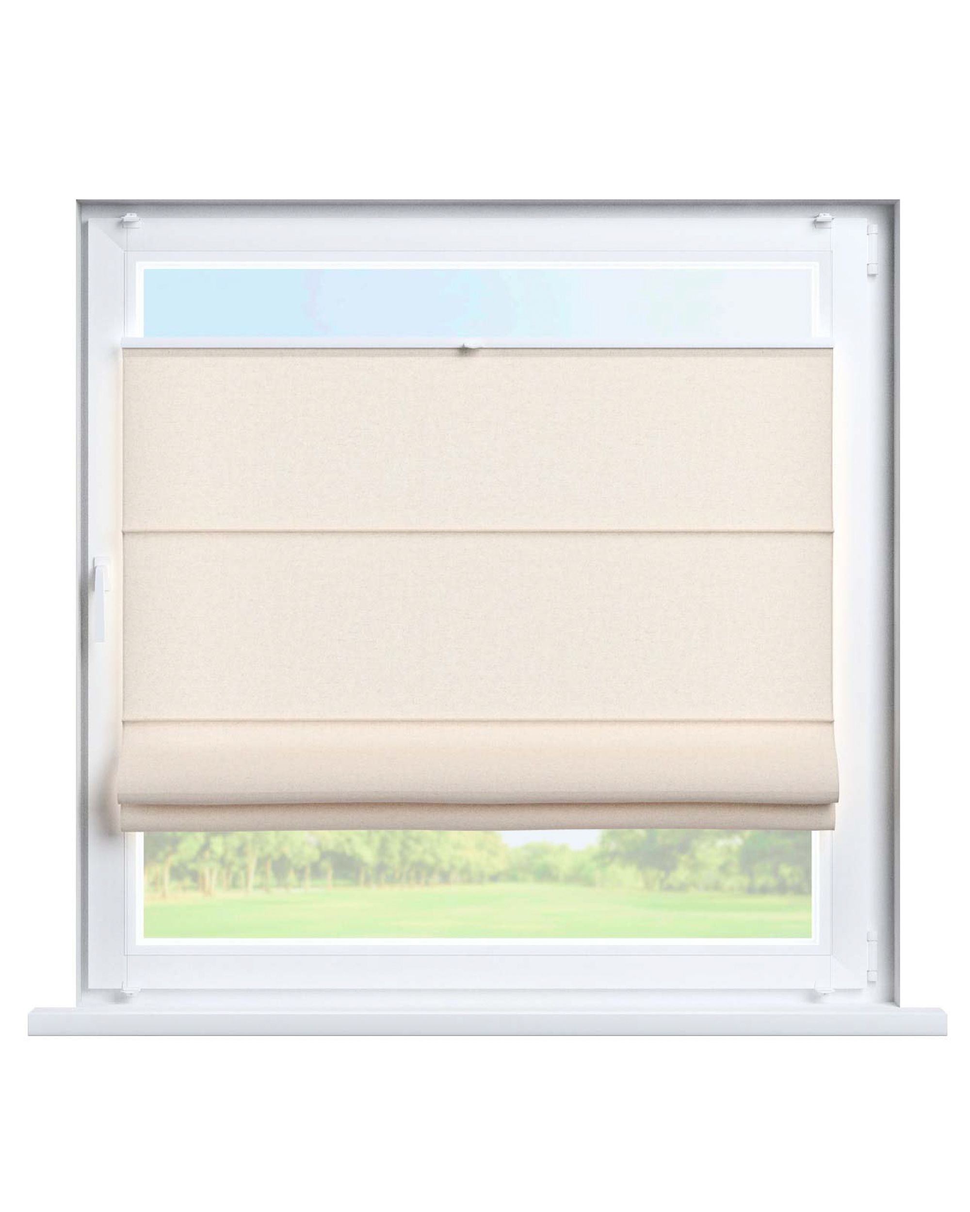 Top Down Bottom Up Roman blind Sicily colour beige fabric structured