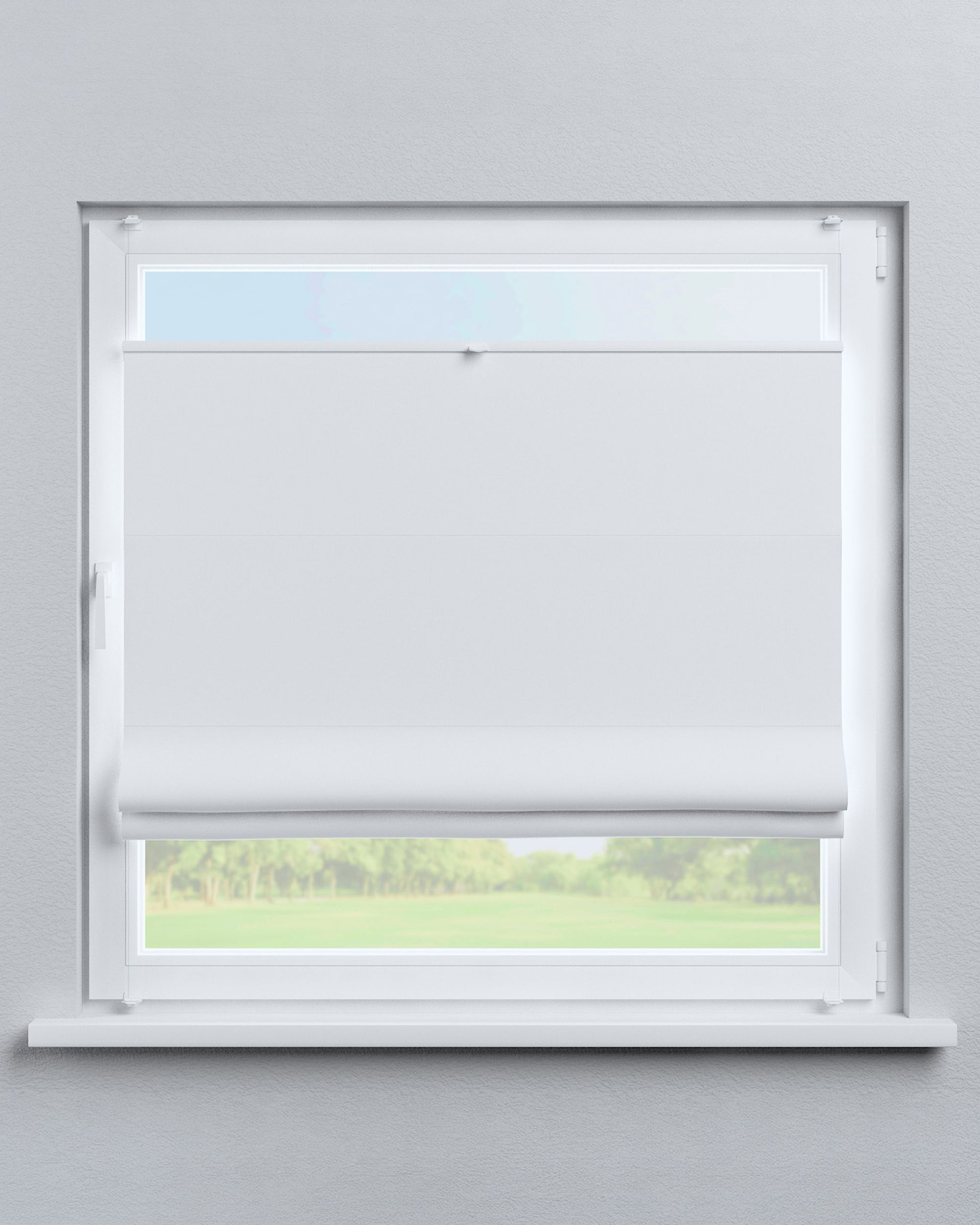 Top Down Bottom Up Roman blind Sicily colour white fabric blackout (hover)