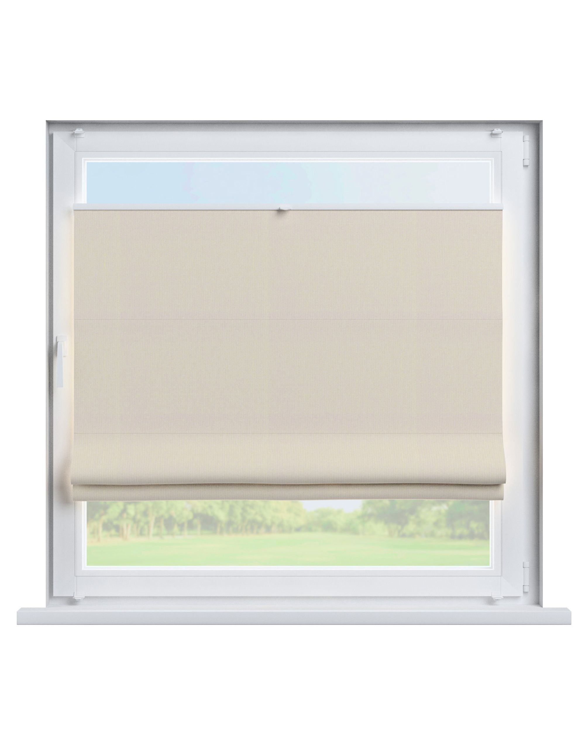 Top Down Bottom Up Roman blind Sicily colour beige fabric blackout