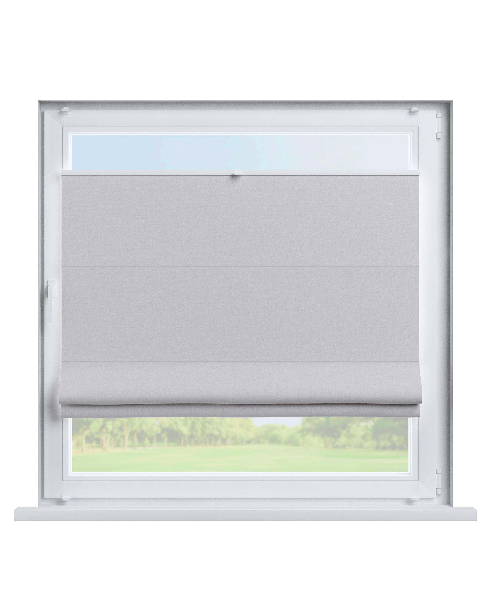 Top Down Bottom Up Roman blind Sicily colour grey fabric blackout