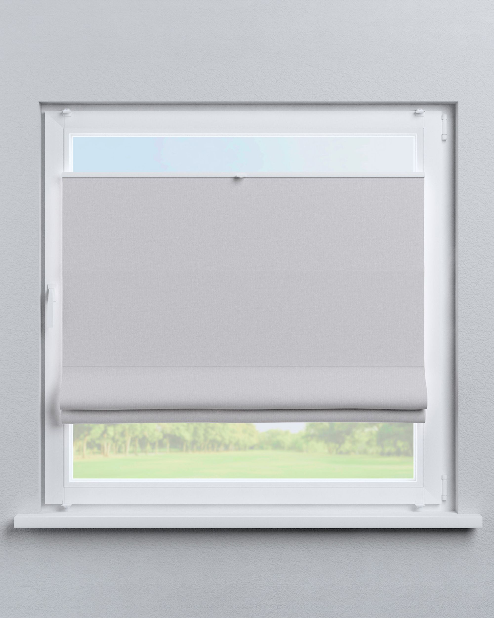 Top Down Bottom Up Roman blind Sicily colour grey fabric blackout (hover)