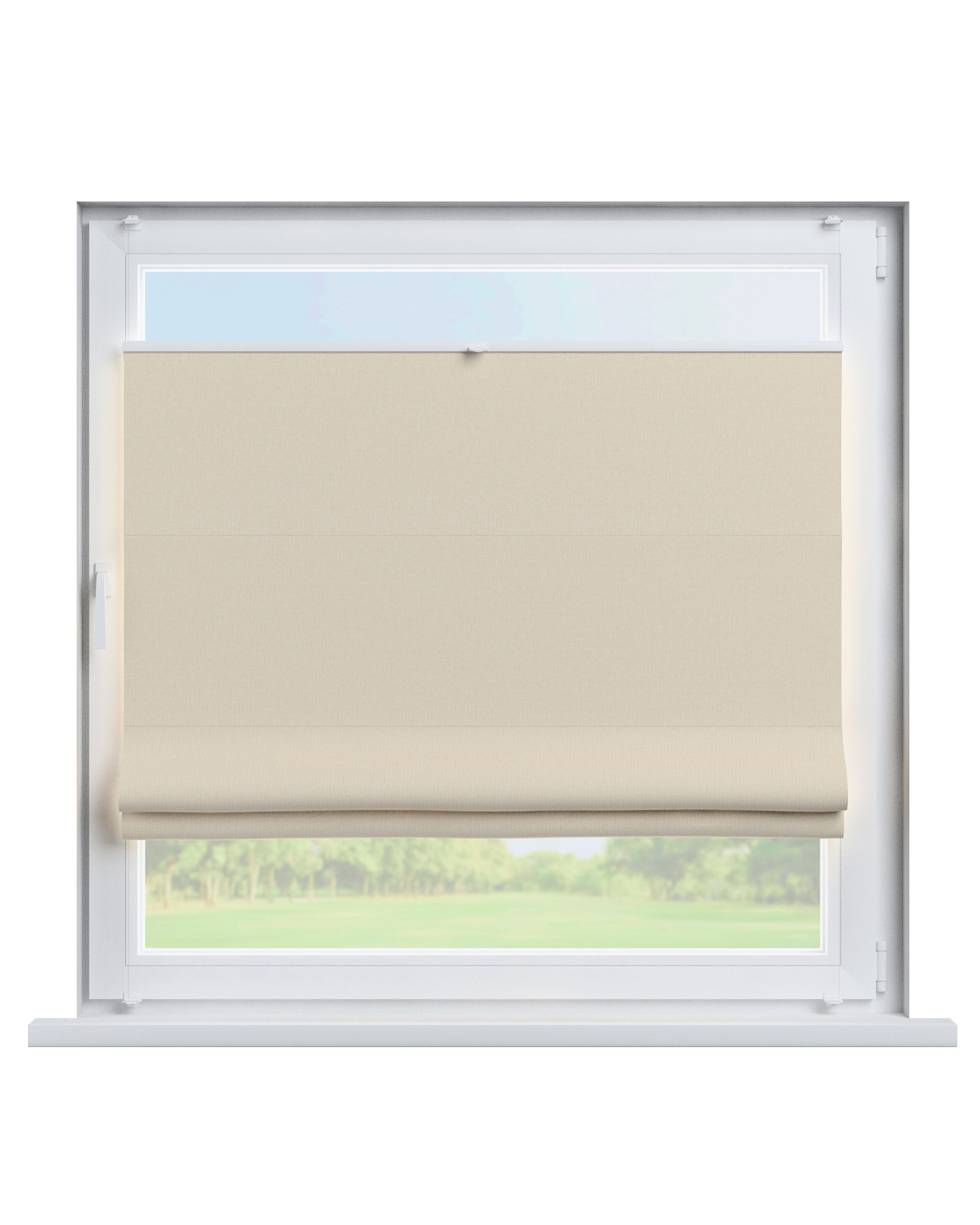 Top Down Bottom Up Roman blind Sicily colour beige fabric blackout
