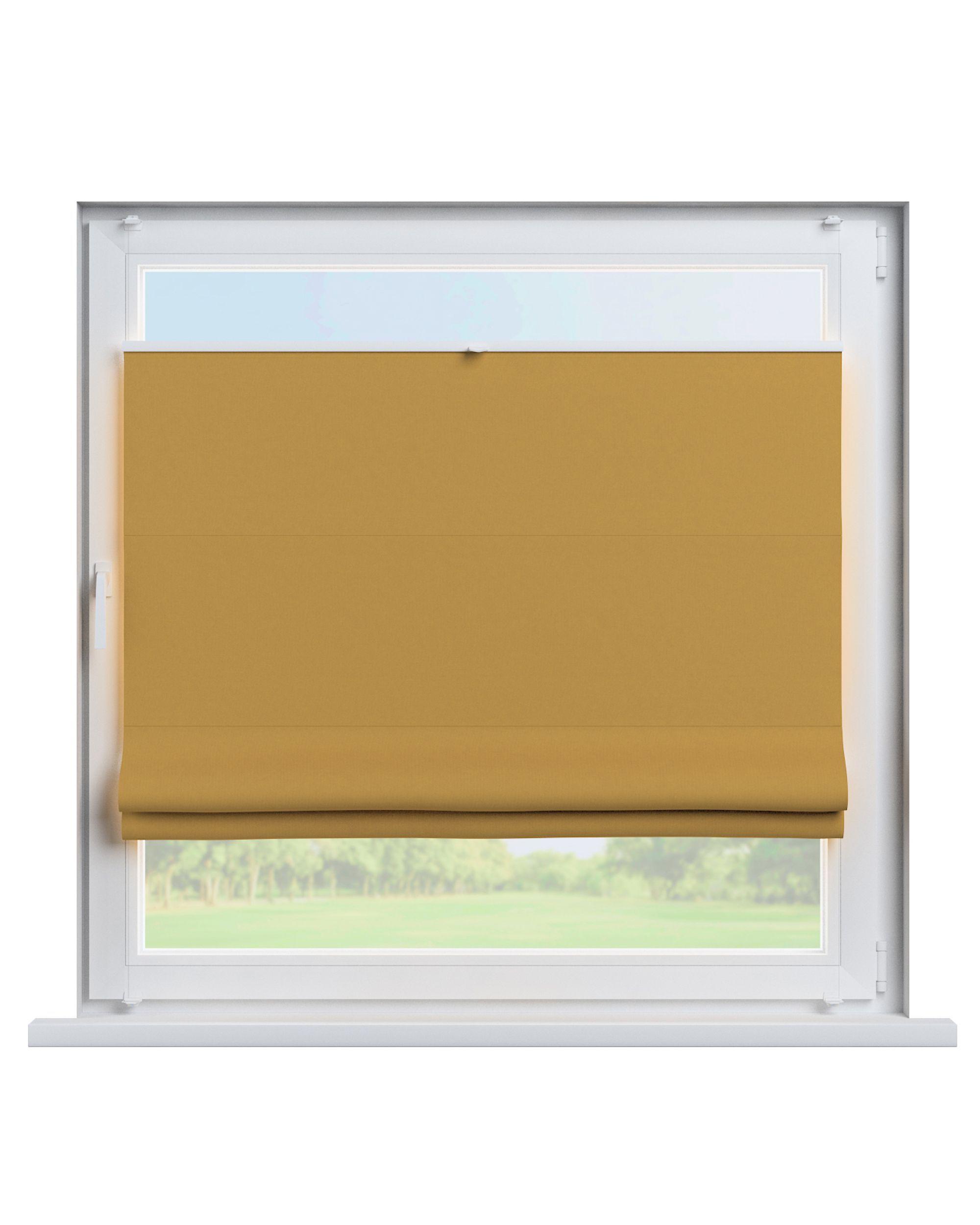 Top Down Bottom Up Roman blind Sicily colour yellow fabric blackout