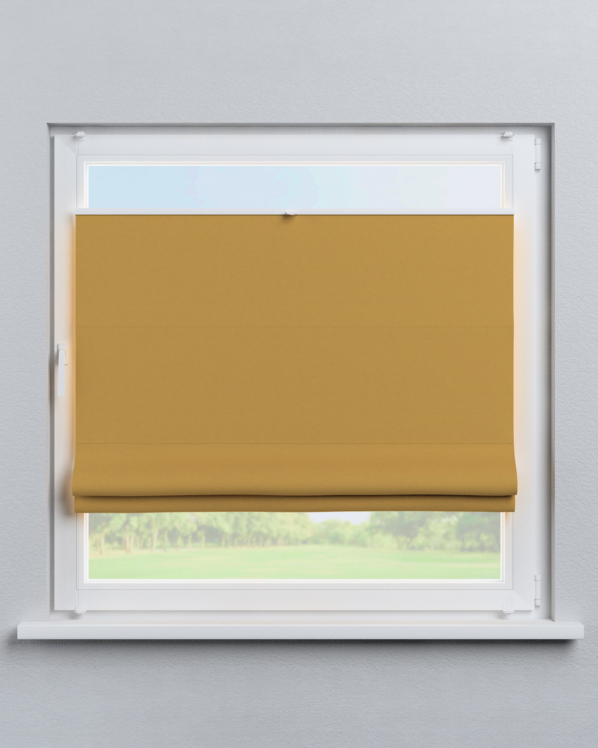 Top Down Bottom Up Roman blind Sicily colour yellow fabric blackout (hover)
