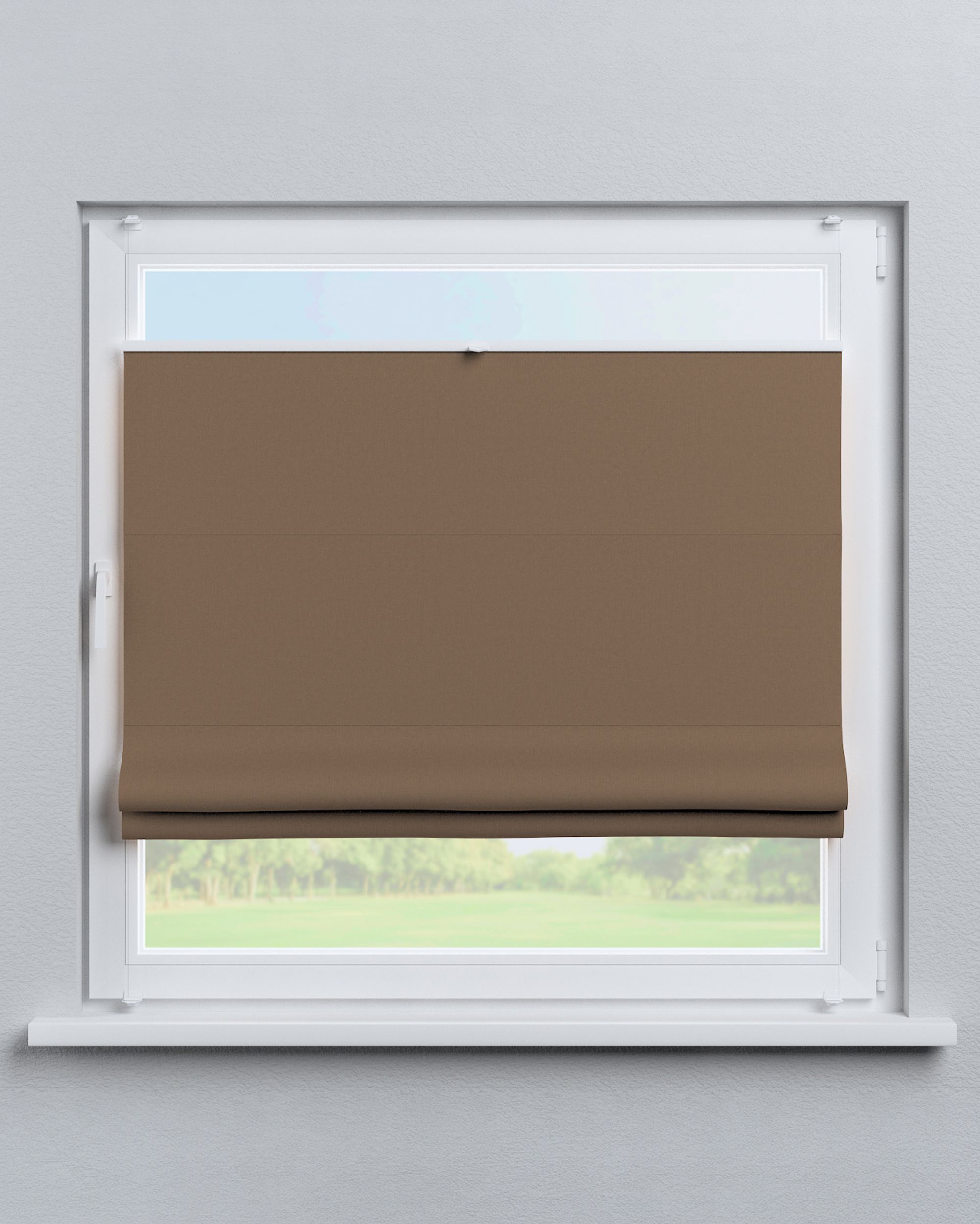 Top Down Bottom Up Roman blind Sicily colour brown fabric blackout (hover)