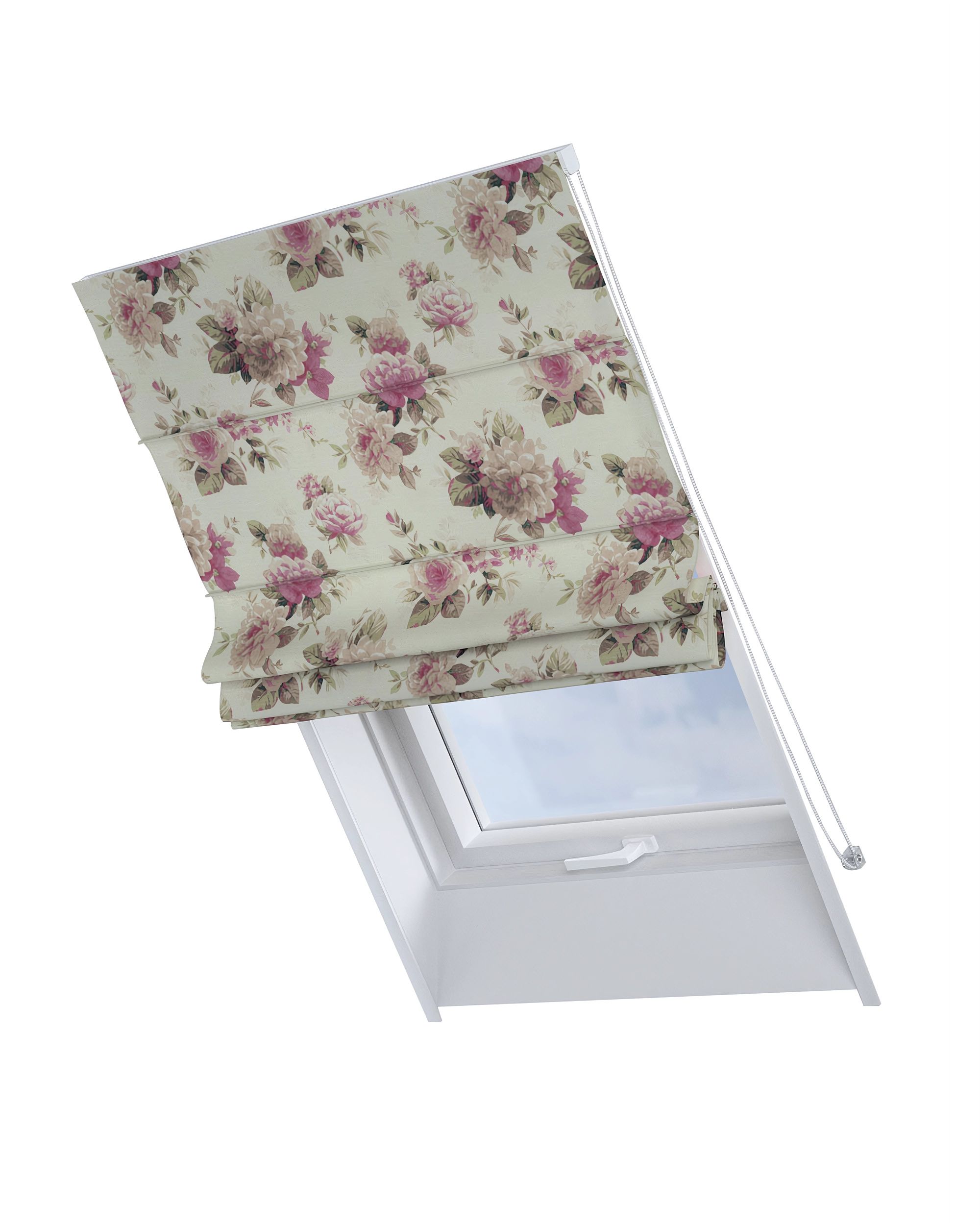 Roman blind for roof window Rimini colour multicolour fabric patterned