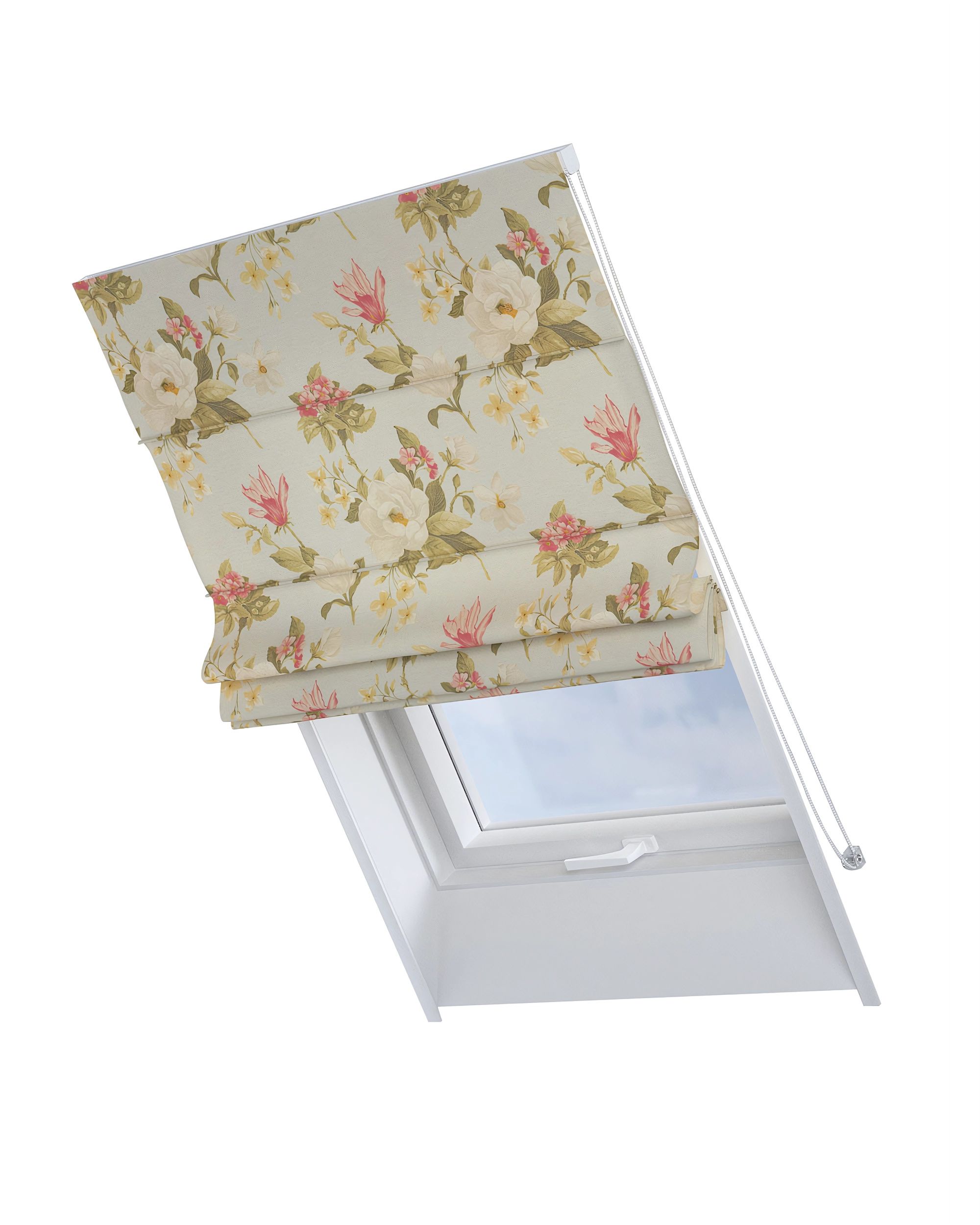 Roman blind for roof window Rimini colour multicolour fabric patterned