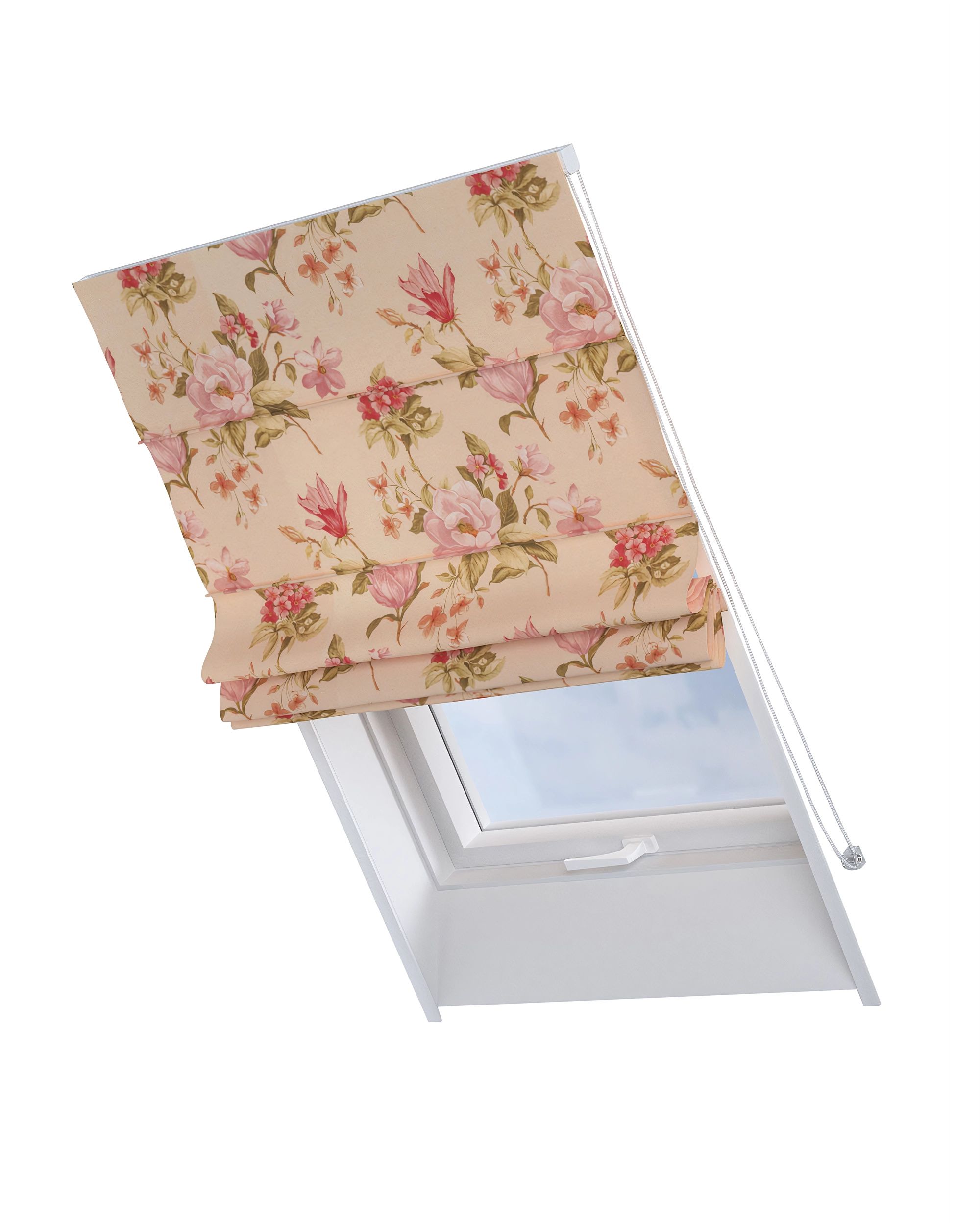 Roman blind for roof window Rimini colour multicolour fabric patterned