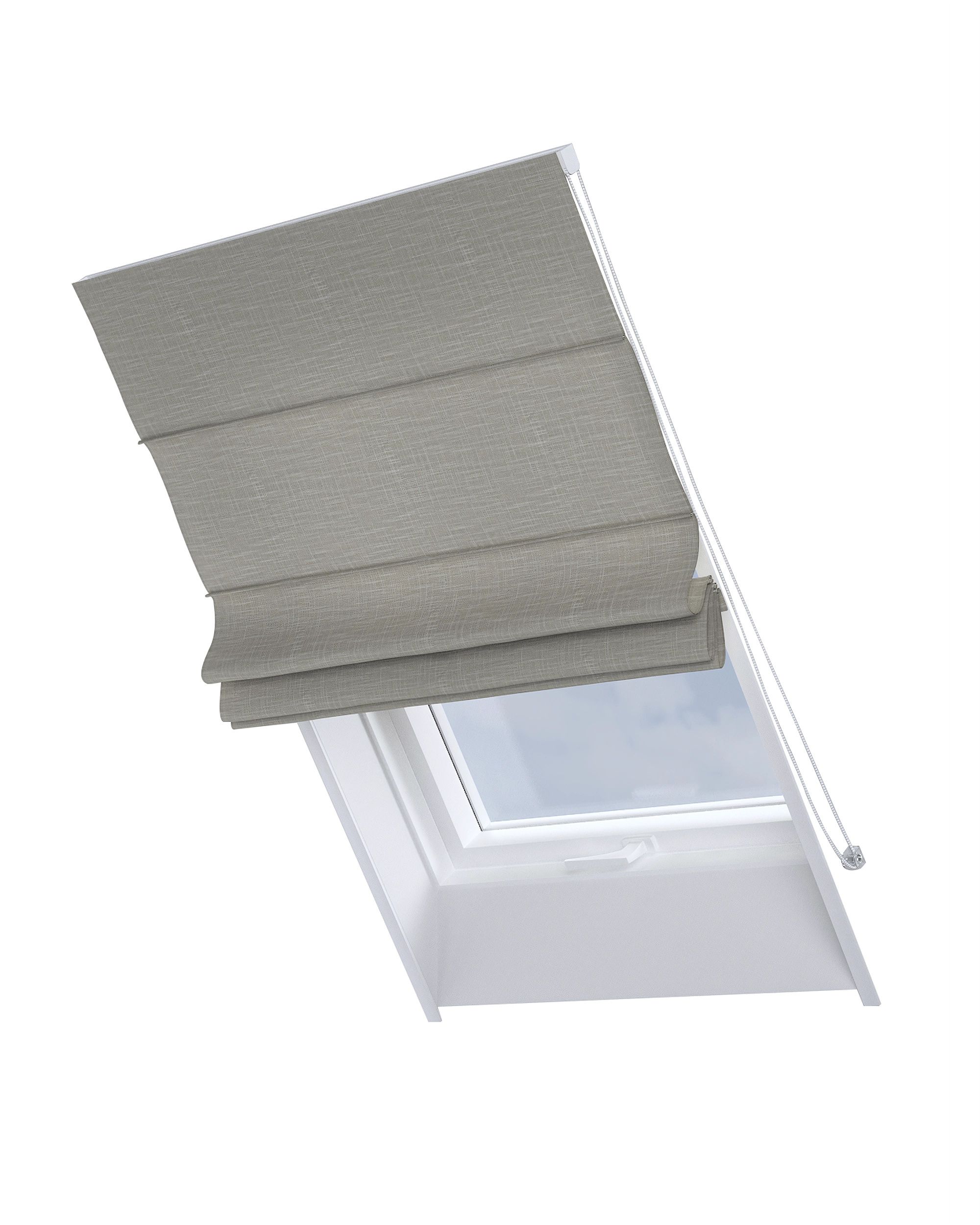 Roman blind for roof window Rimini colour beige fabric structured