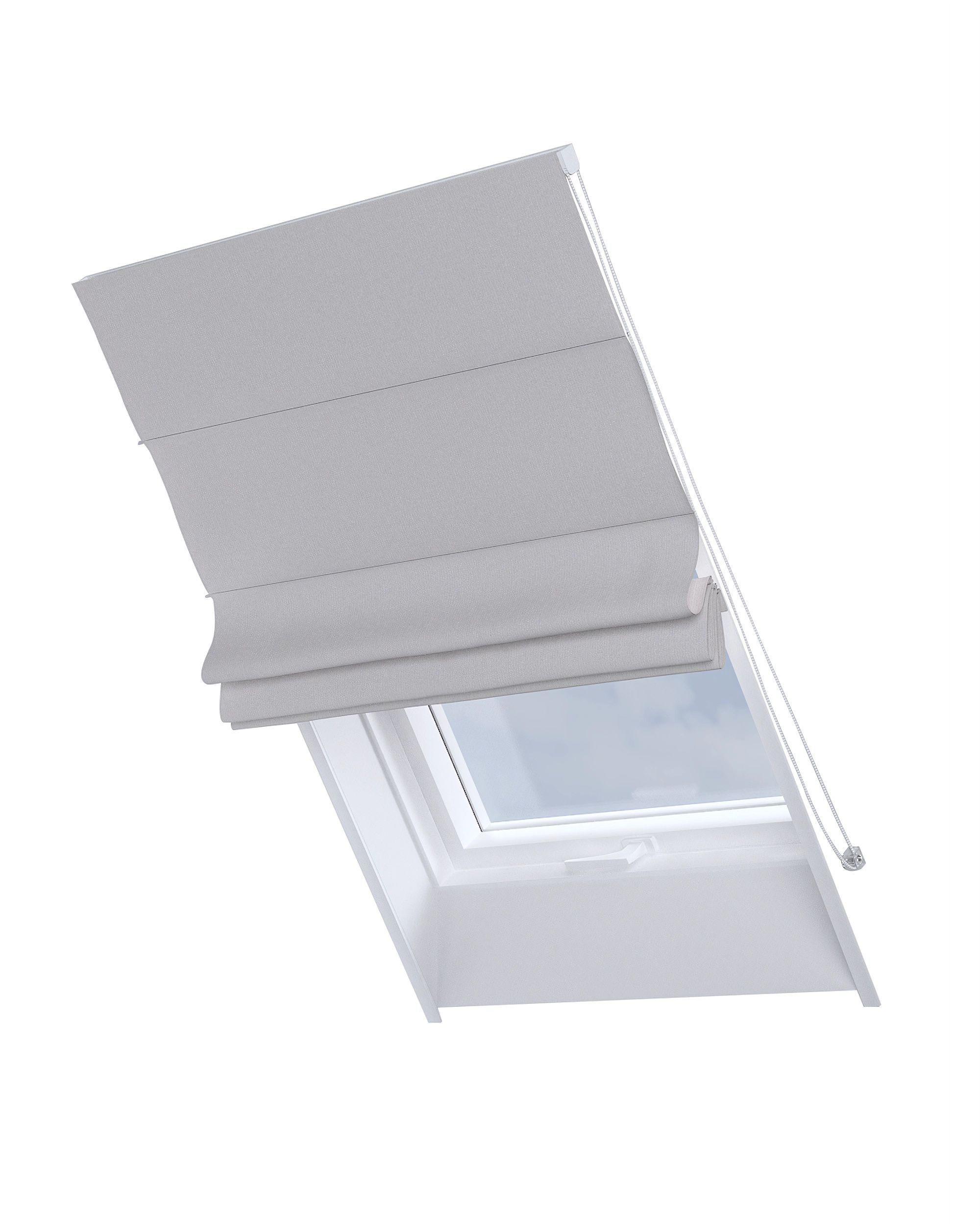Roman blind for roof window Rimini colour grey fabric blackout