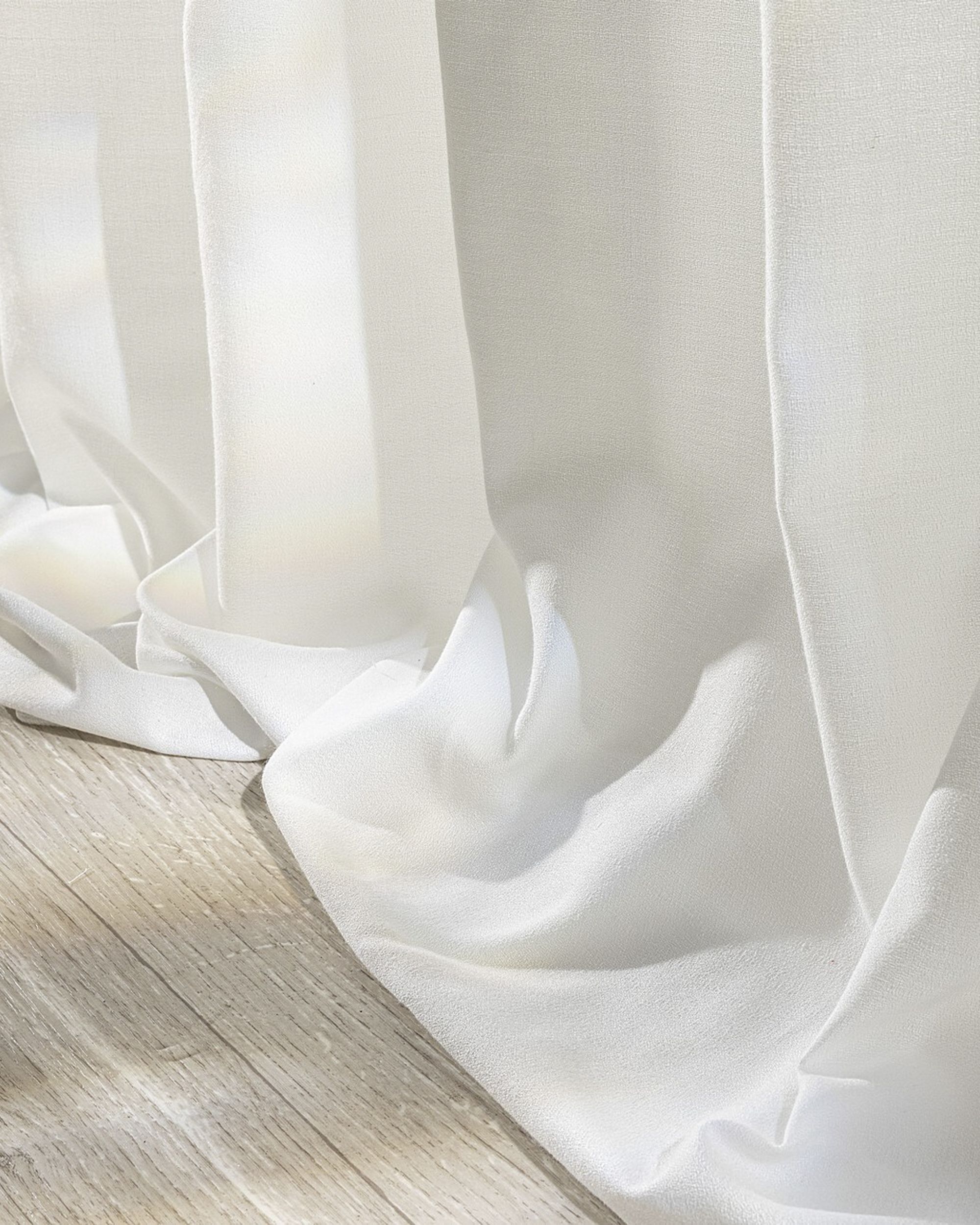 Single pinch pleat curtain colour cream fabric semi-sheer, structured