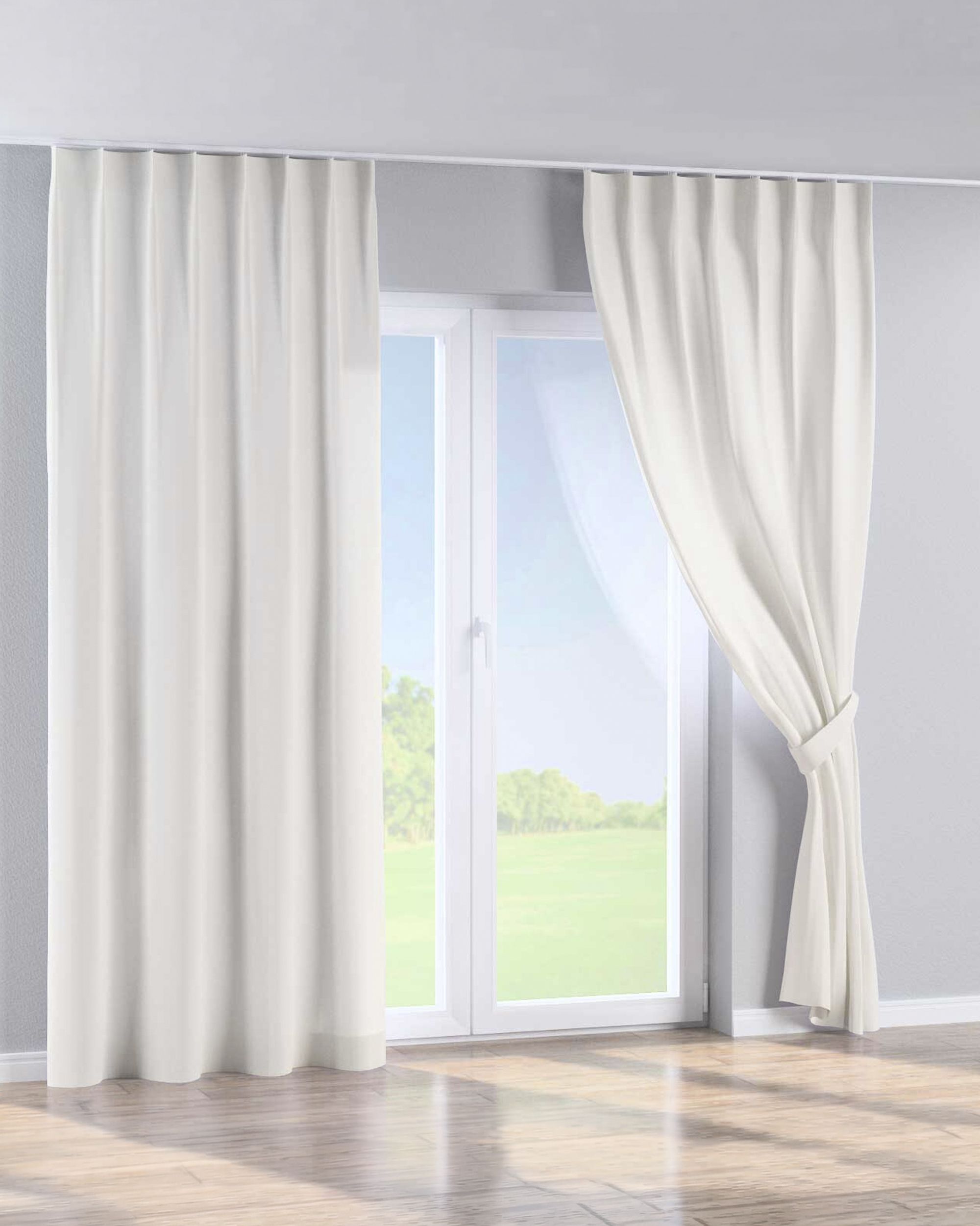 Single pinch pleat curtain colour white (hover)