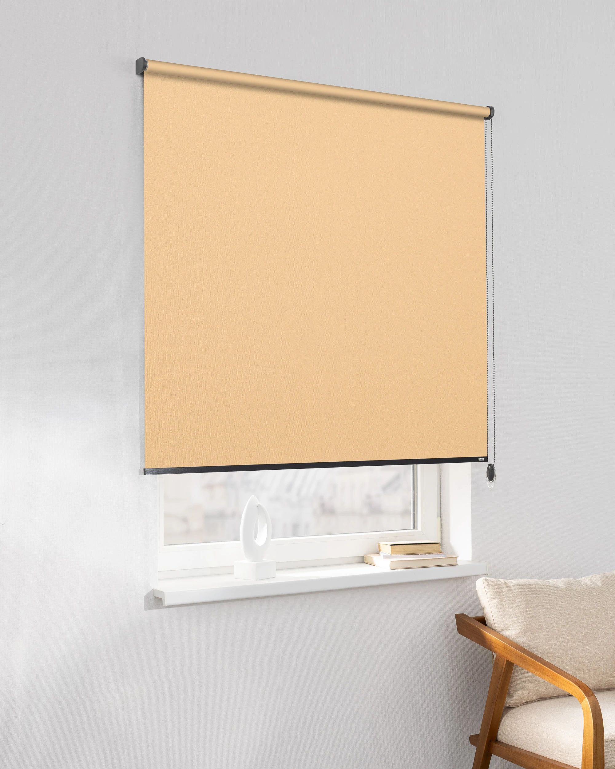 Classic Roller Blind colour beige fabric blackout