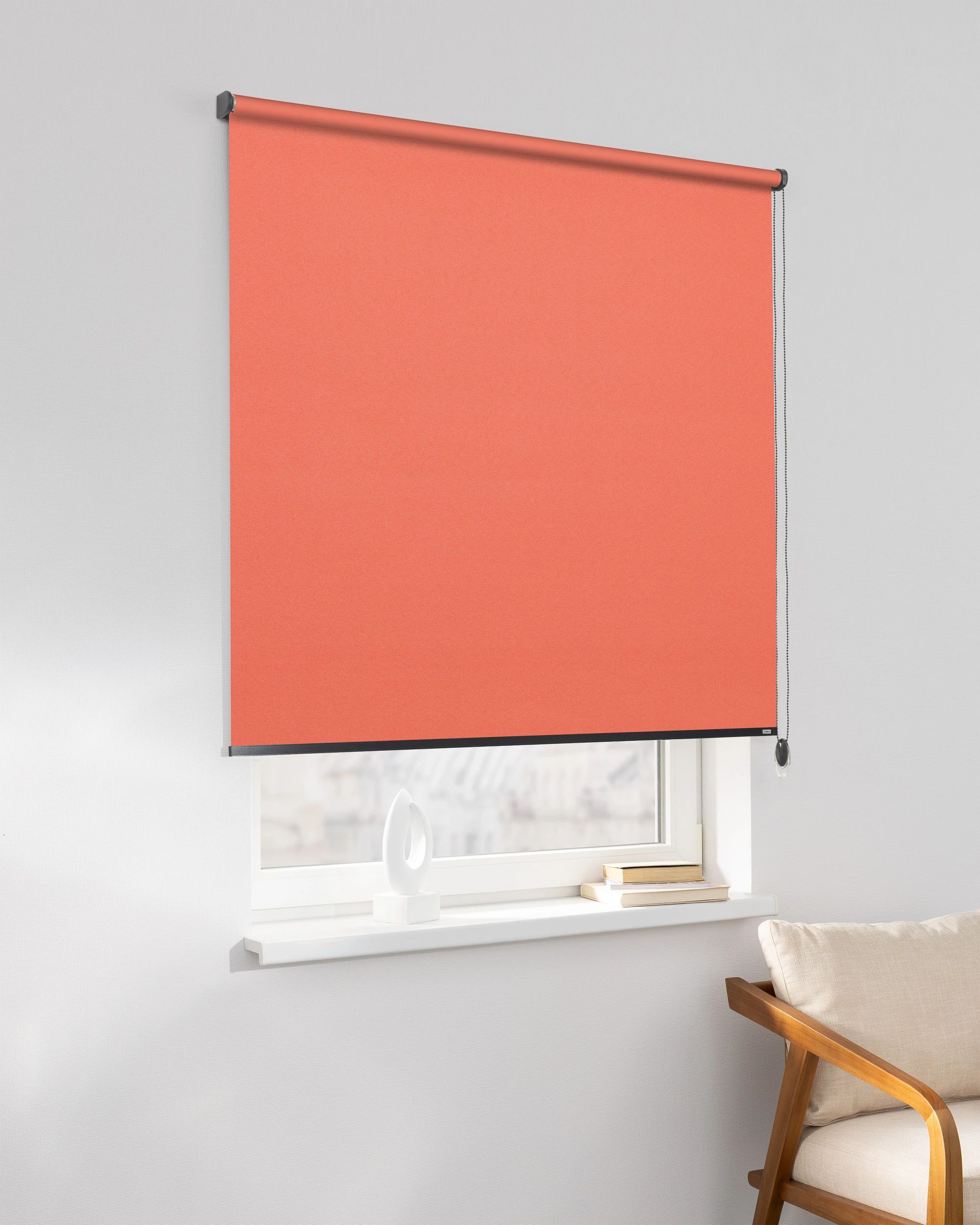 Classic Roller Blind colour orange fabric blackout
