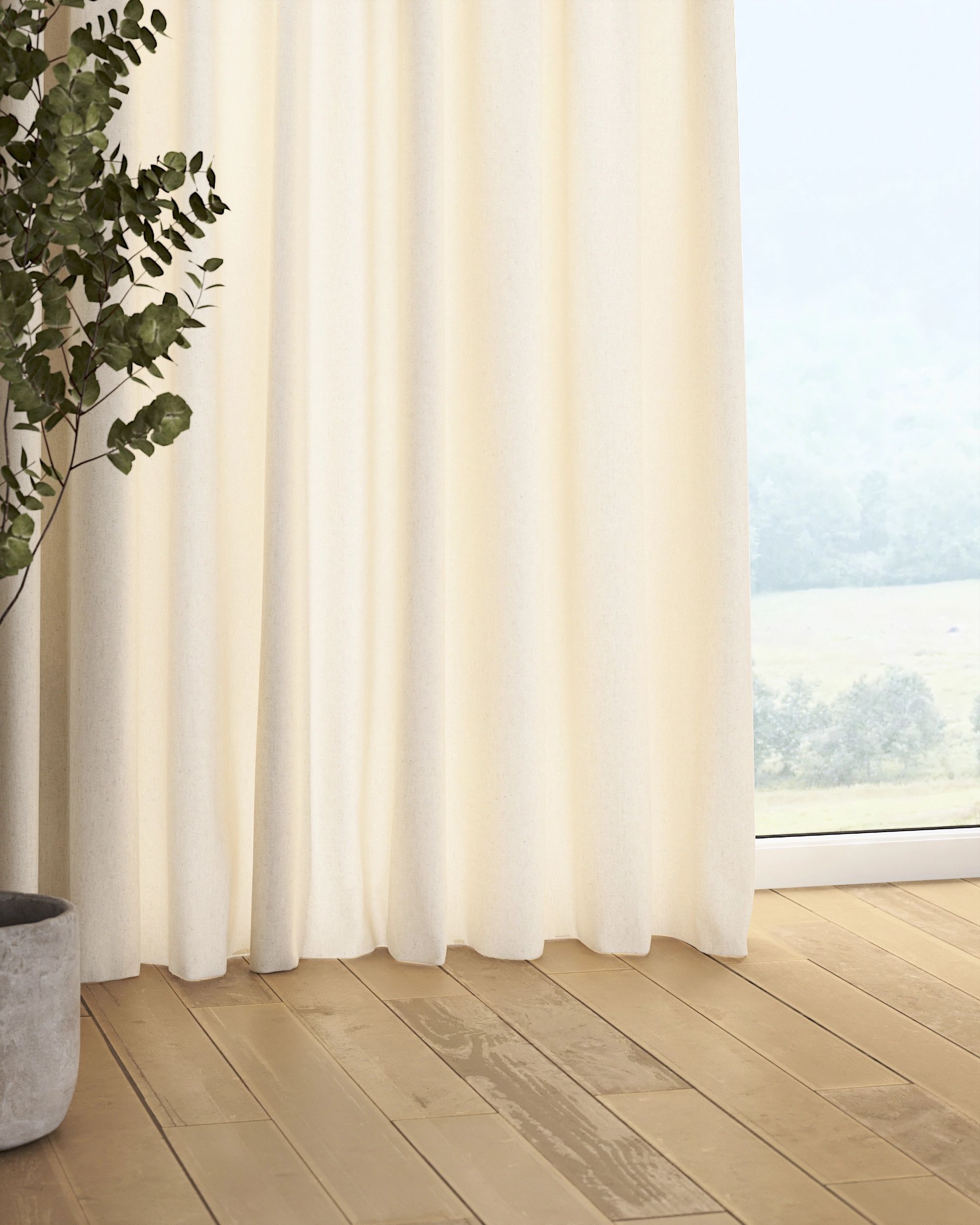 Pencil pleat curtain colour beige (hover)