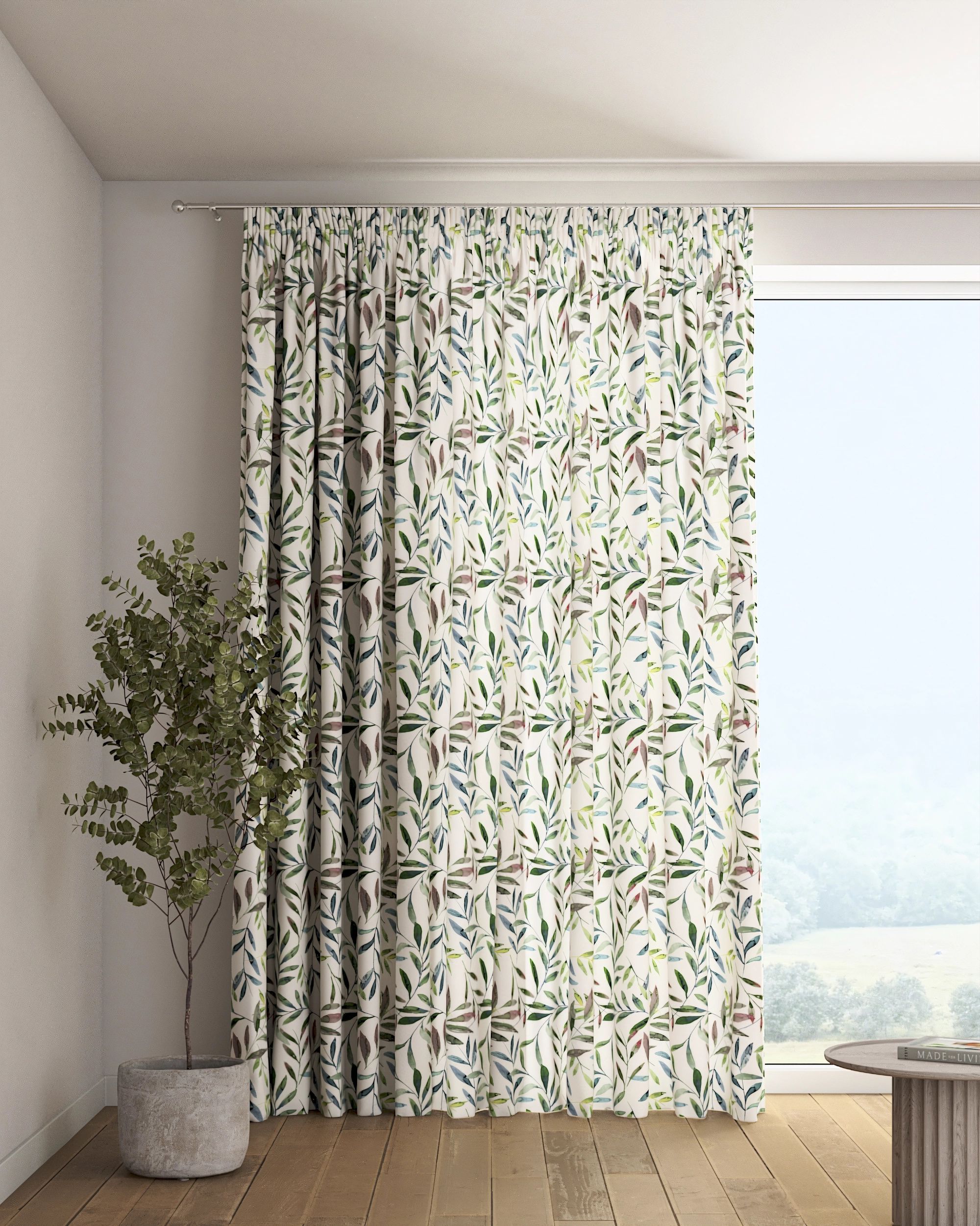 Pencil pleat curtain colour multicolour fabric patterned