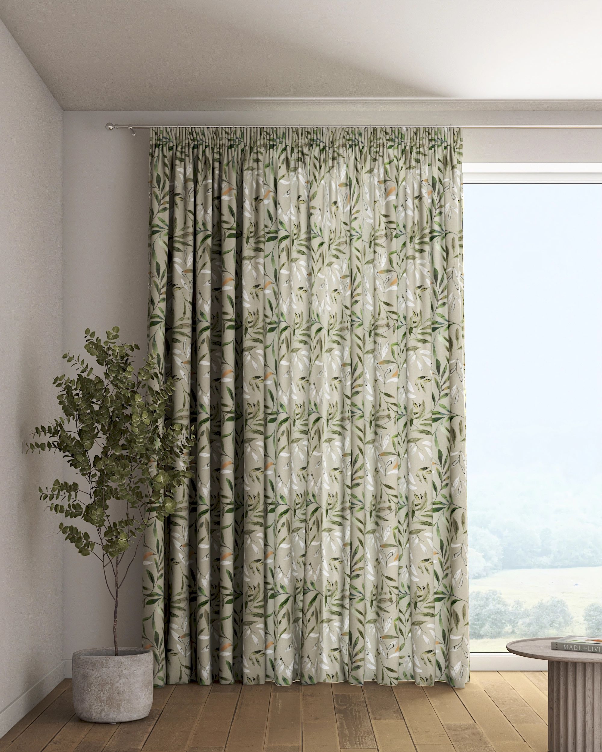 Pencil pleat curtain colour multicolour fabric patterned