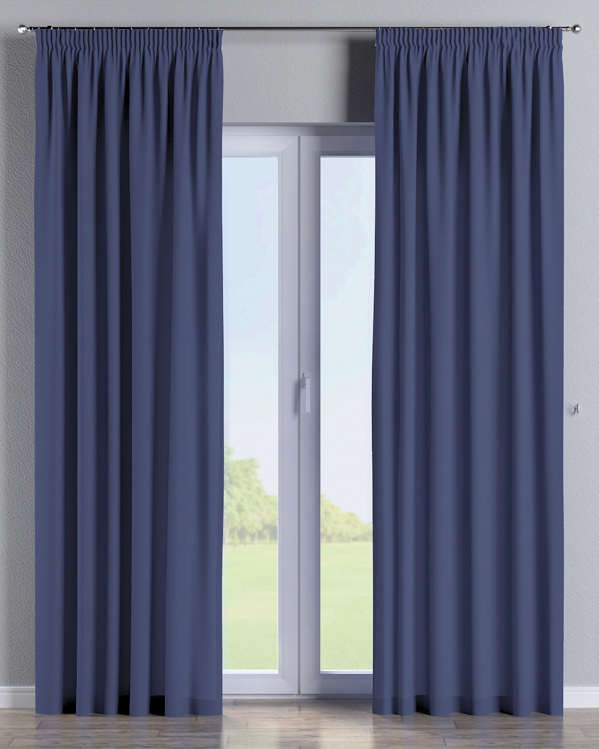 Pencil pleat curtain colour navy blue