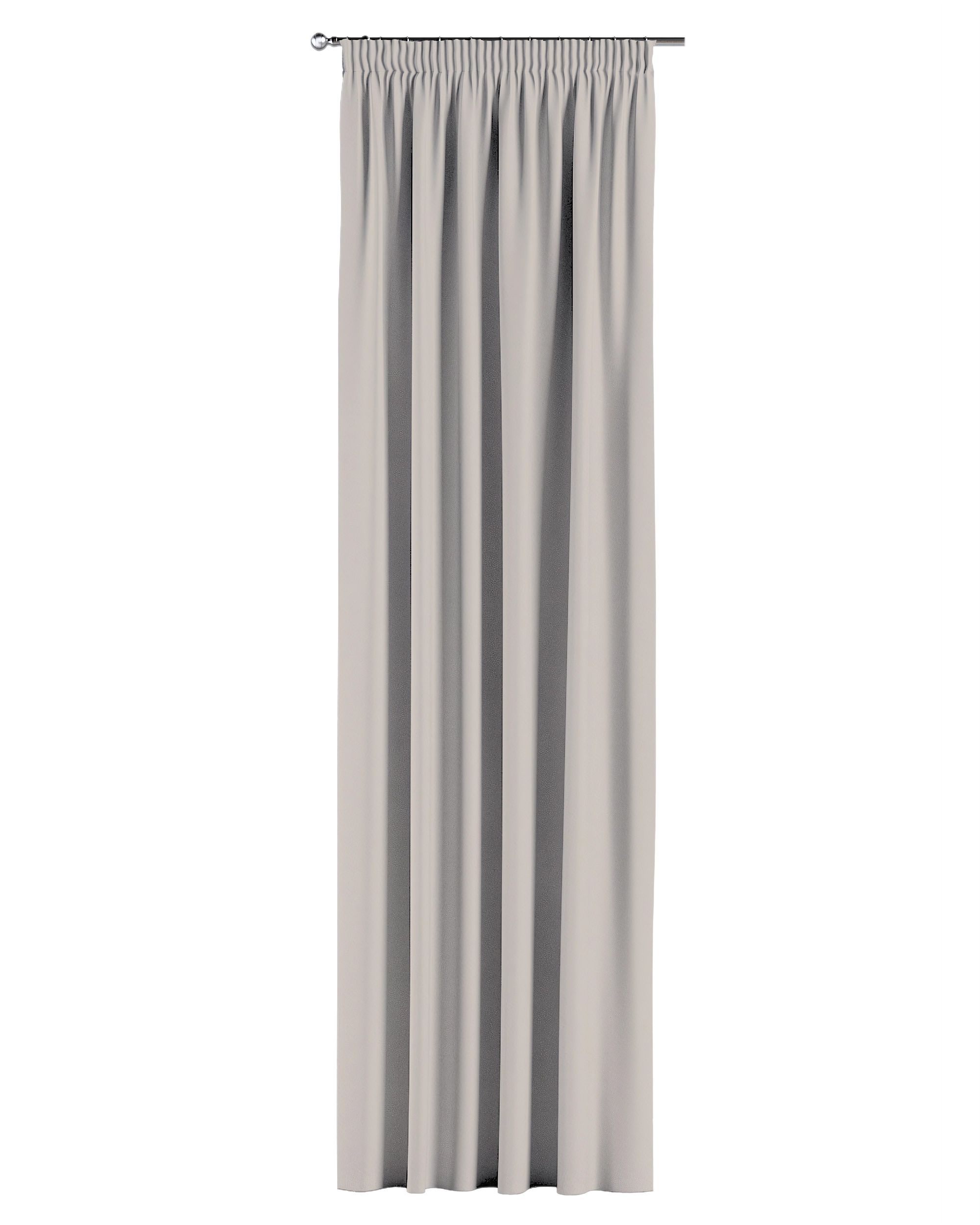 Pencil pleat curtain colour beige fabric blackout (hover)