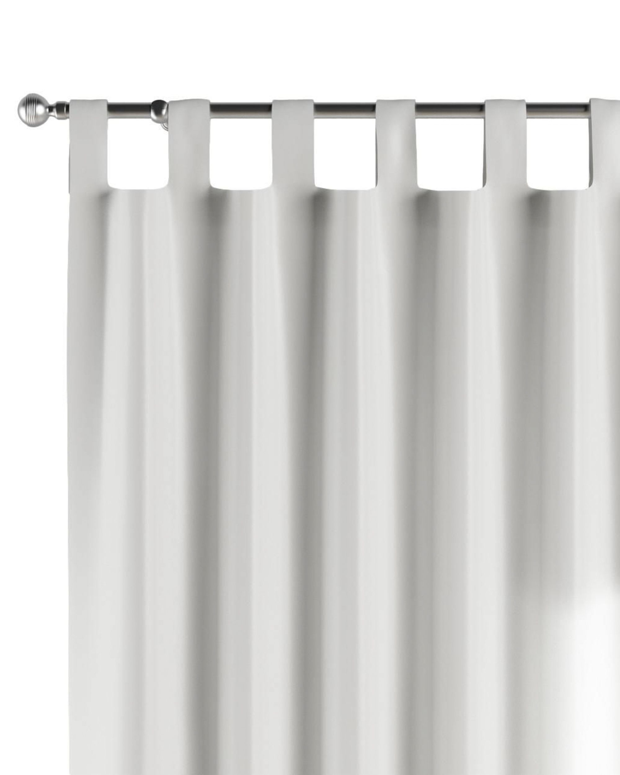Tab top curtain colour green fabric patterned (hover)