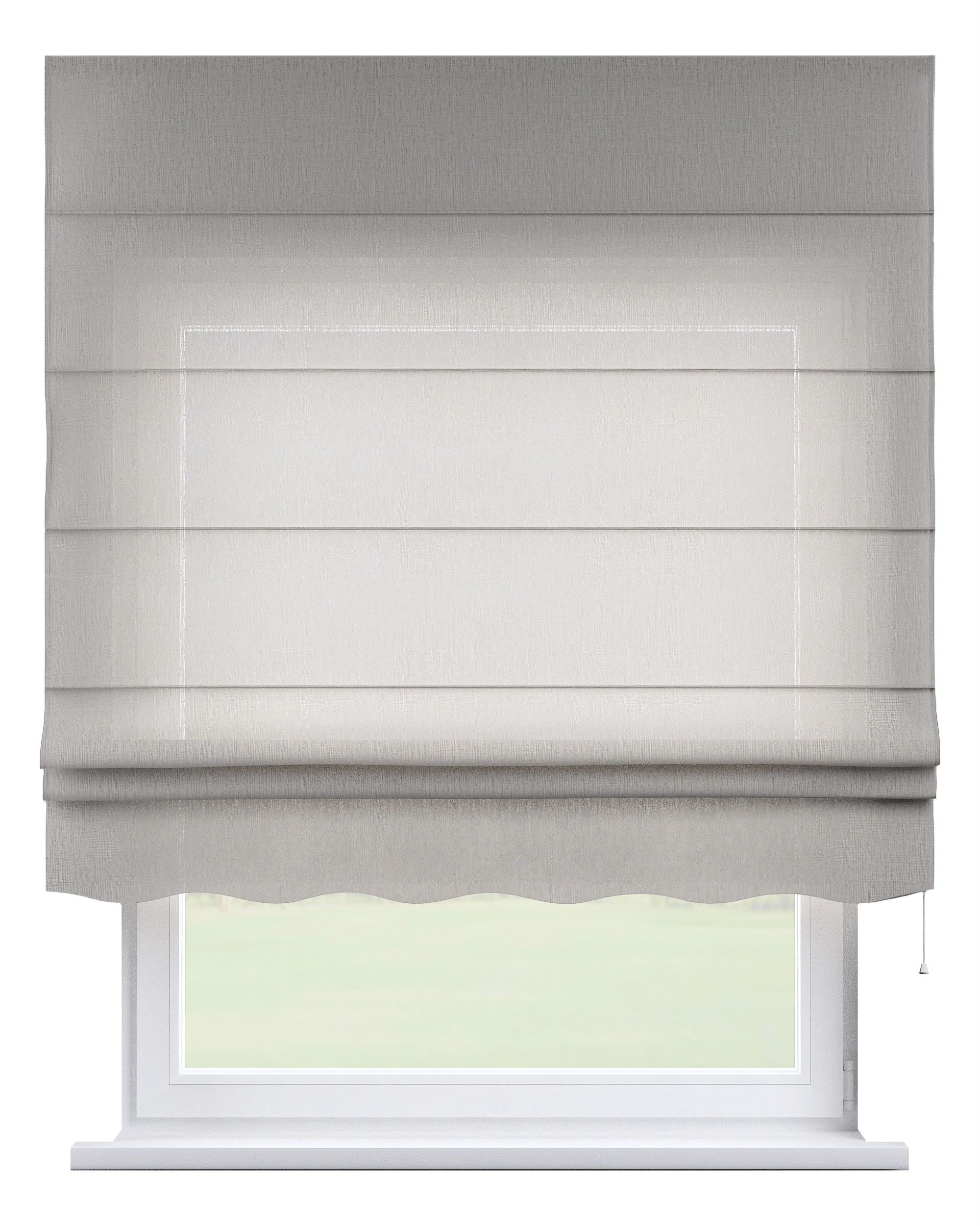 Florence Roman blind colour beige fabric semi-sheer, structured