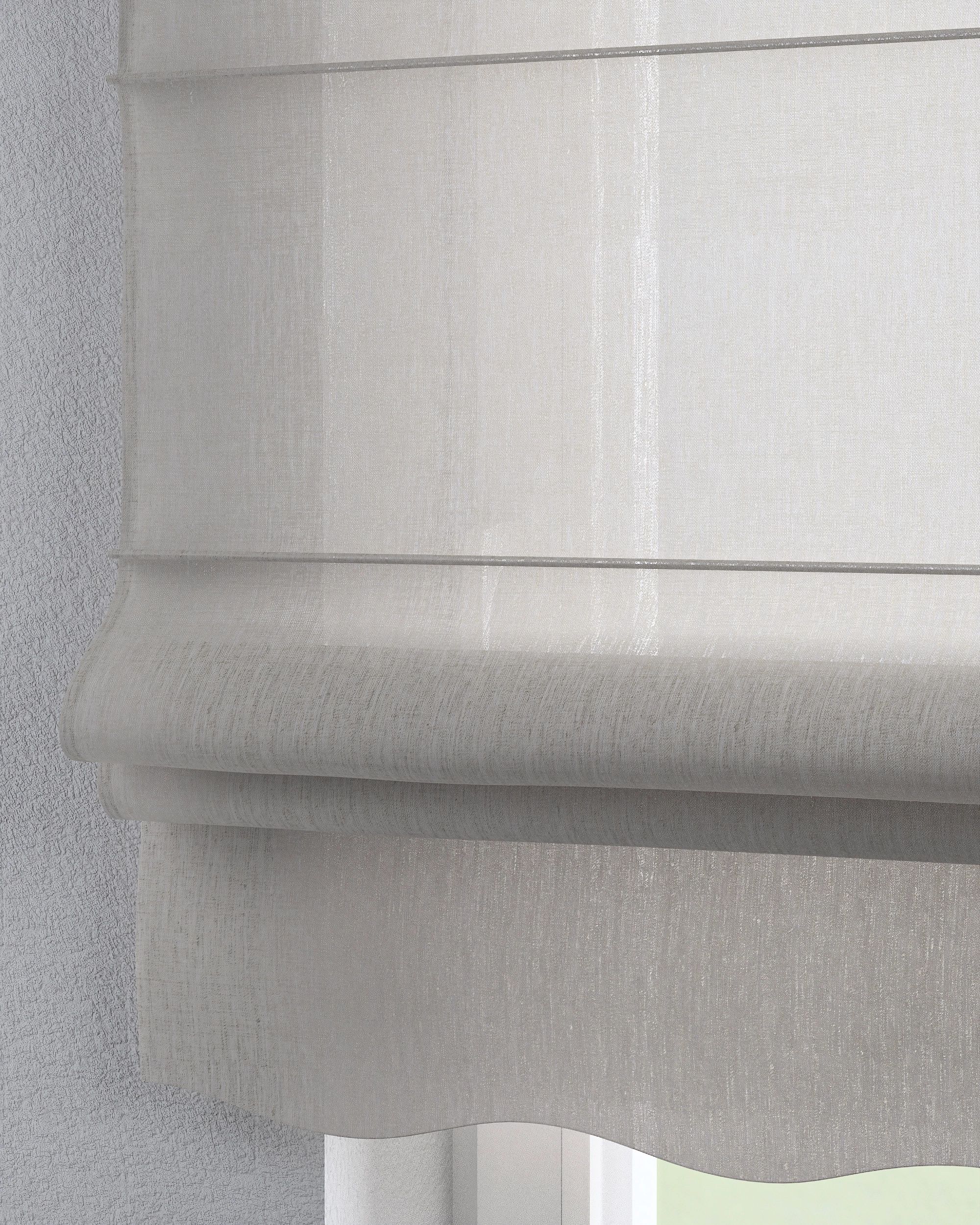 Florence Roman blind colour beige fabric semi-sheer, structured (hover)