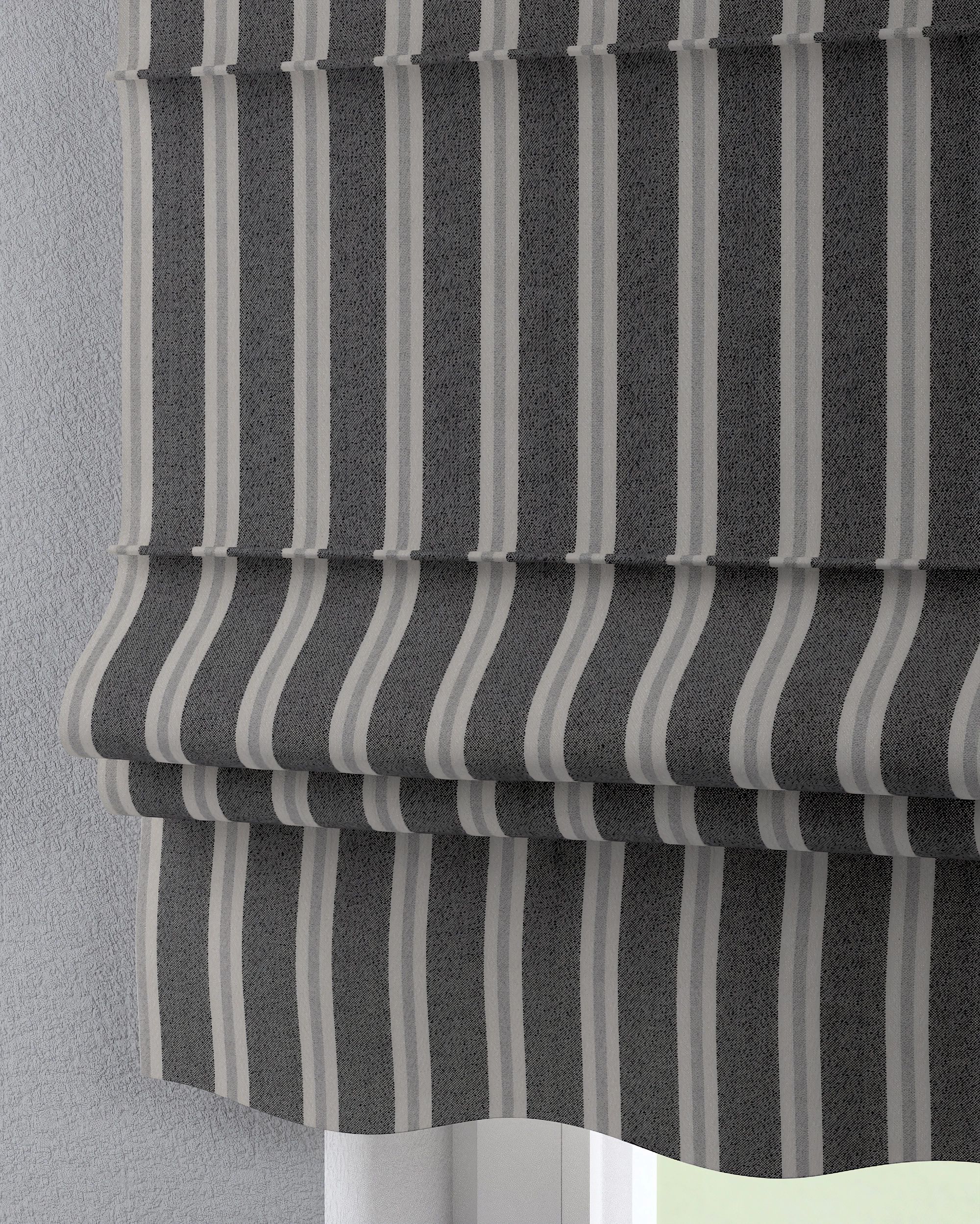 Florence Roman blind colour black fabric structured, patterned (hover)