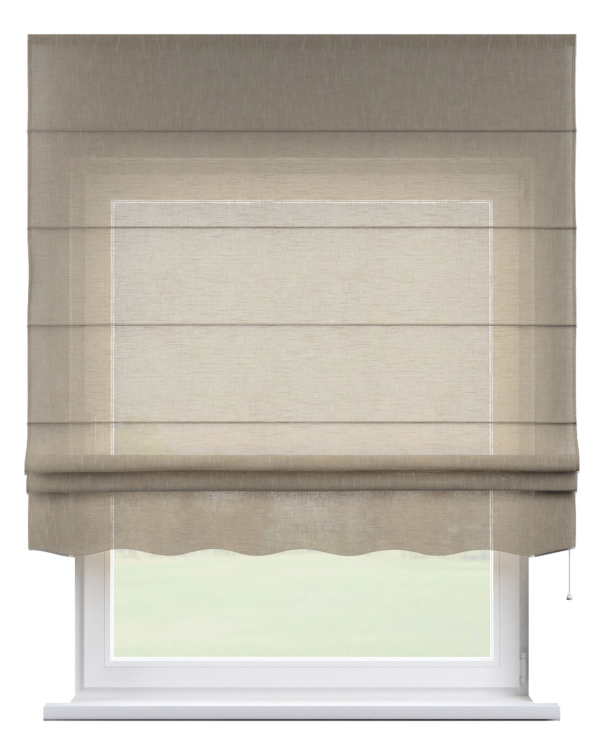 Florence Roman blind colour beige fabric semi-sheer, structured