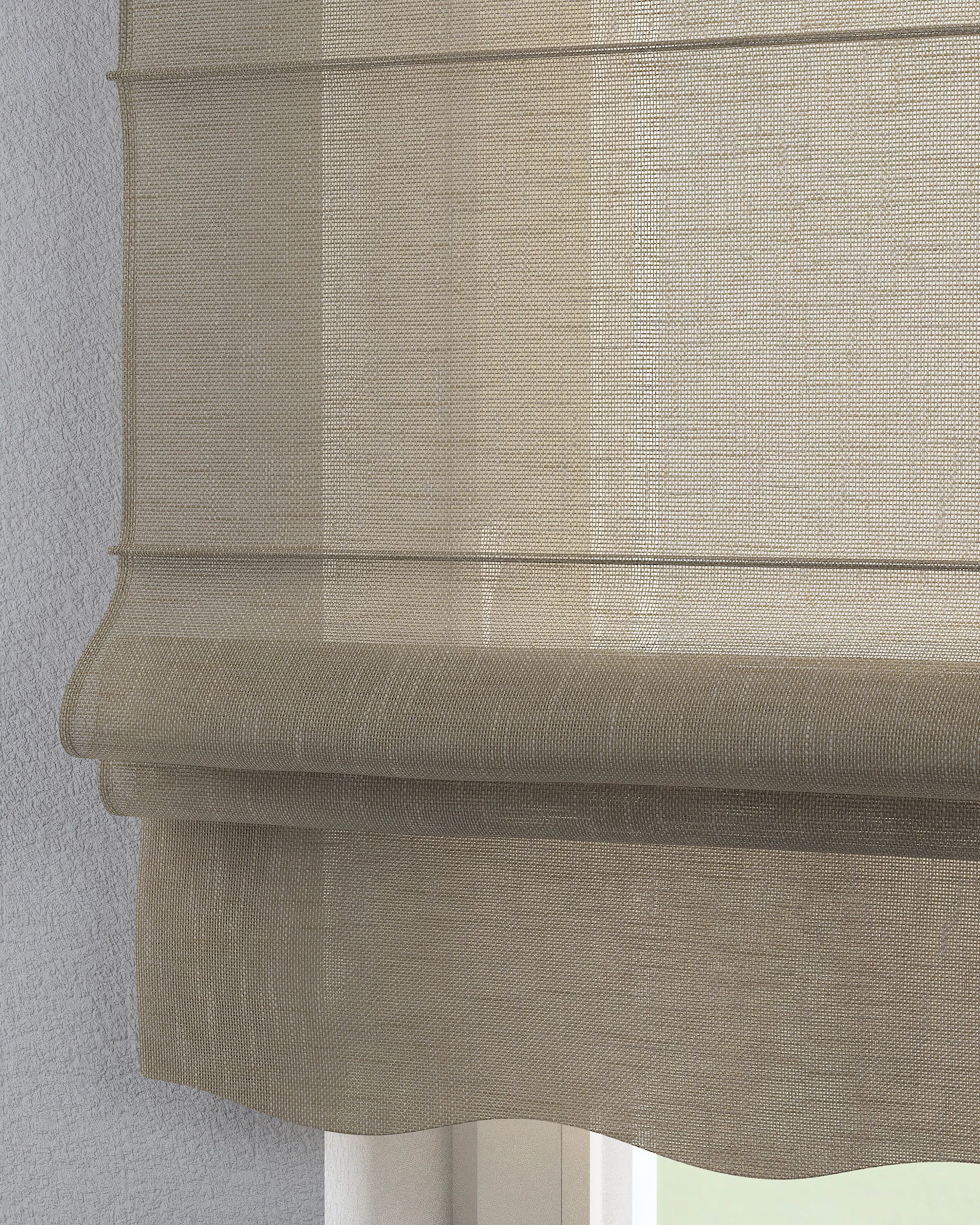 Florence Roman blind colour beige fabric semi-sheer, structured (hover)