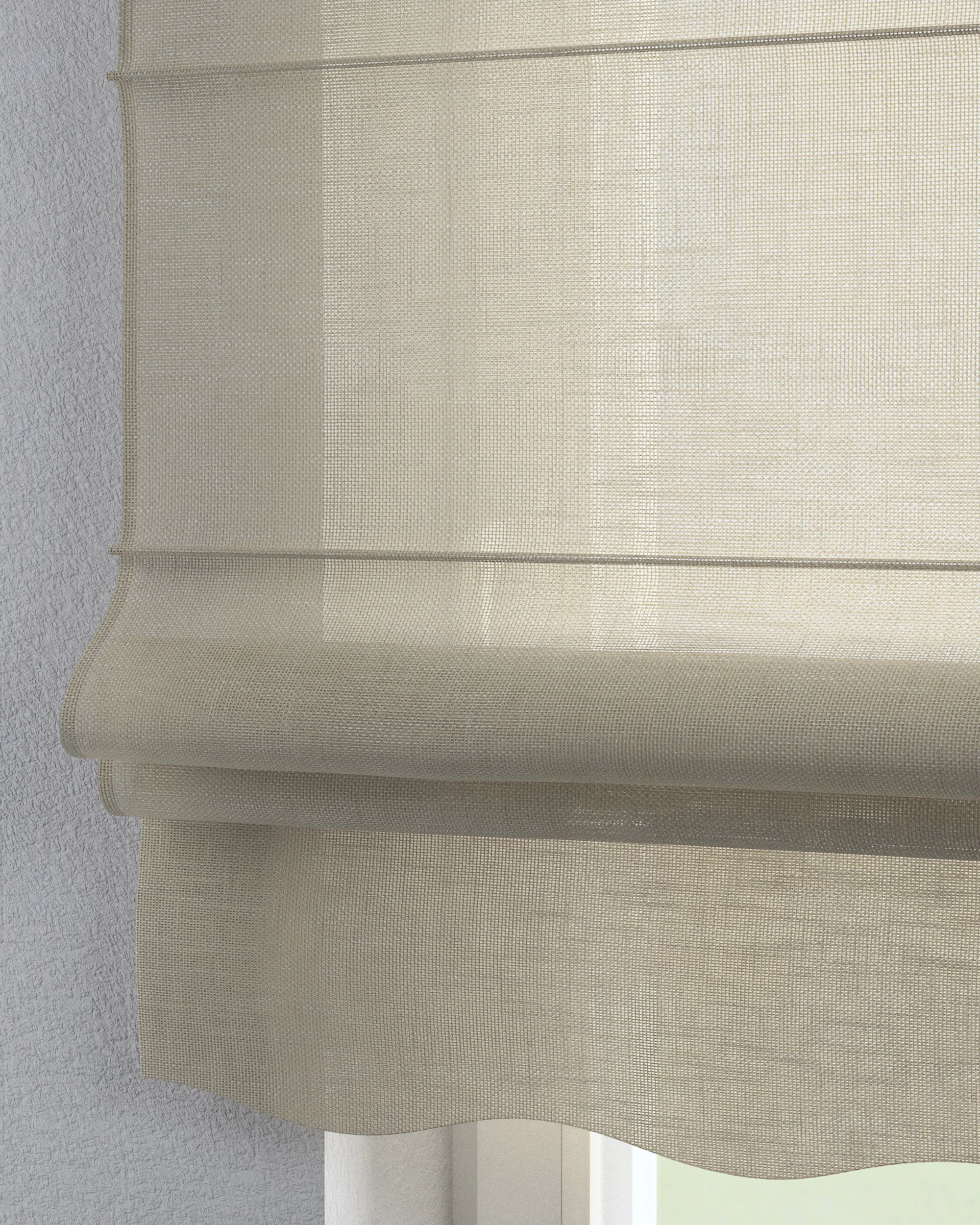Florence Roman blind colour cream fabric semi-sheer, structured (hover)