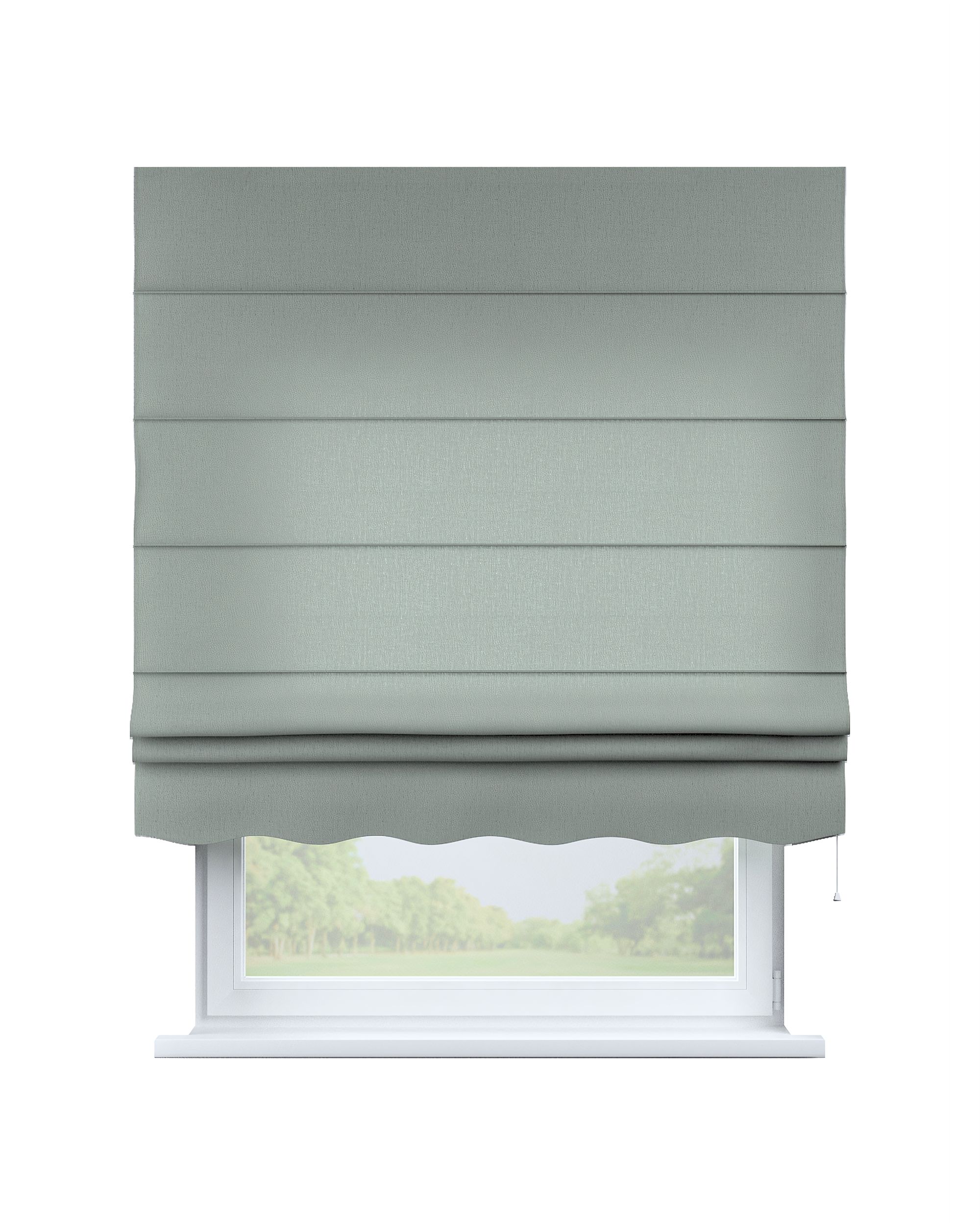 Florence Roman blind colour grey fabric semi-sheer, structured