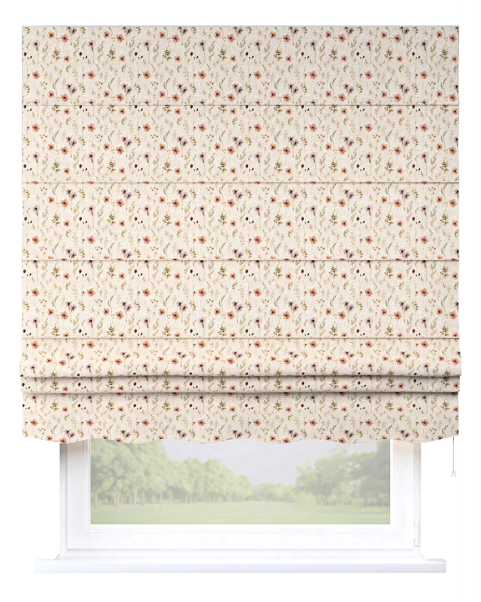 Florence Roman blind colour multicolour fabric structured, patterned
