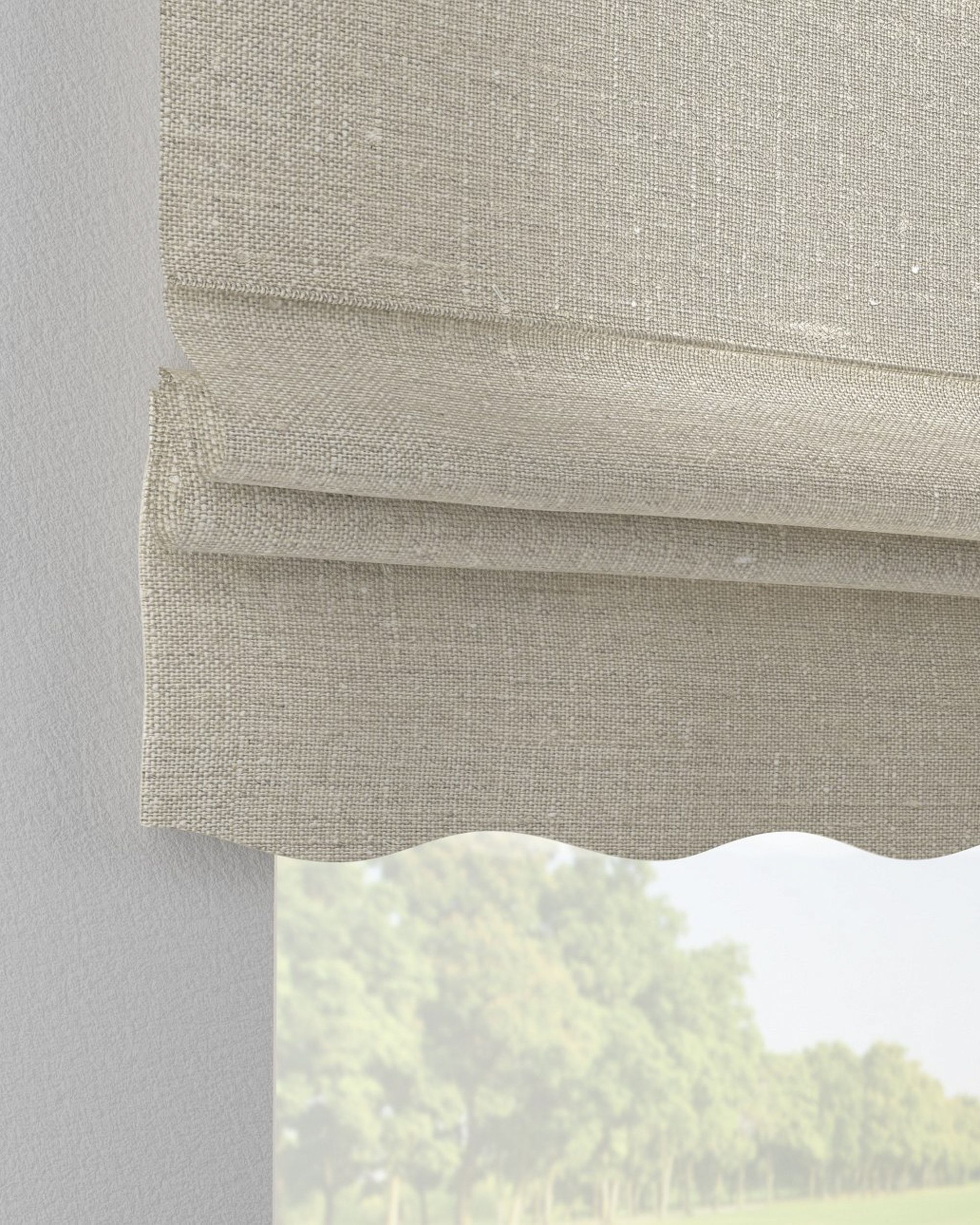 Florence Roman blind colour beige fabric semi-sheer, structured, linen (hover)
